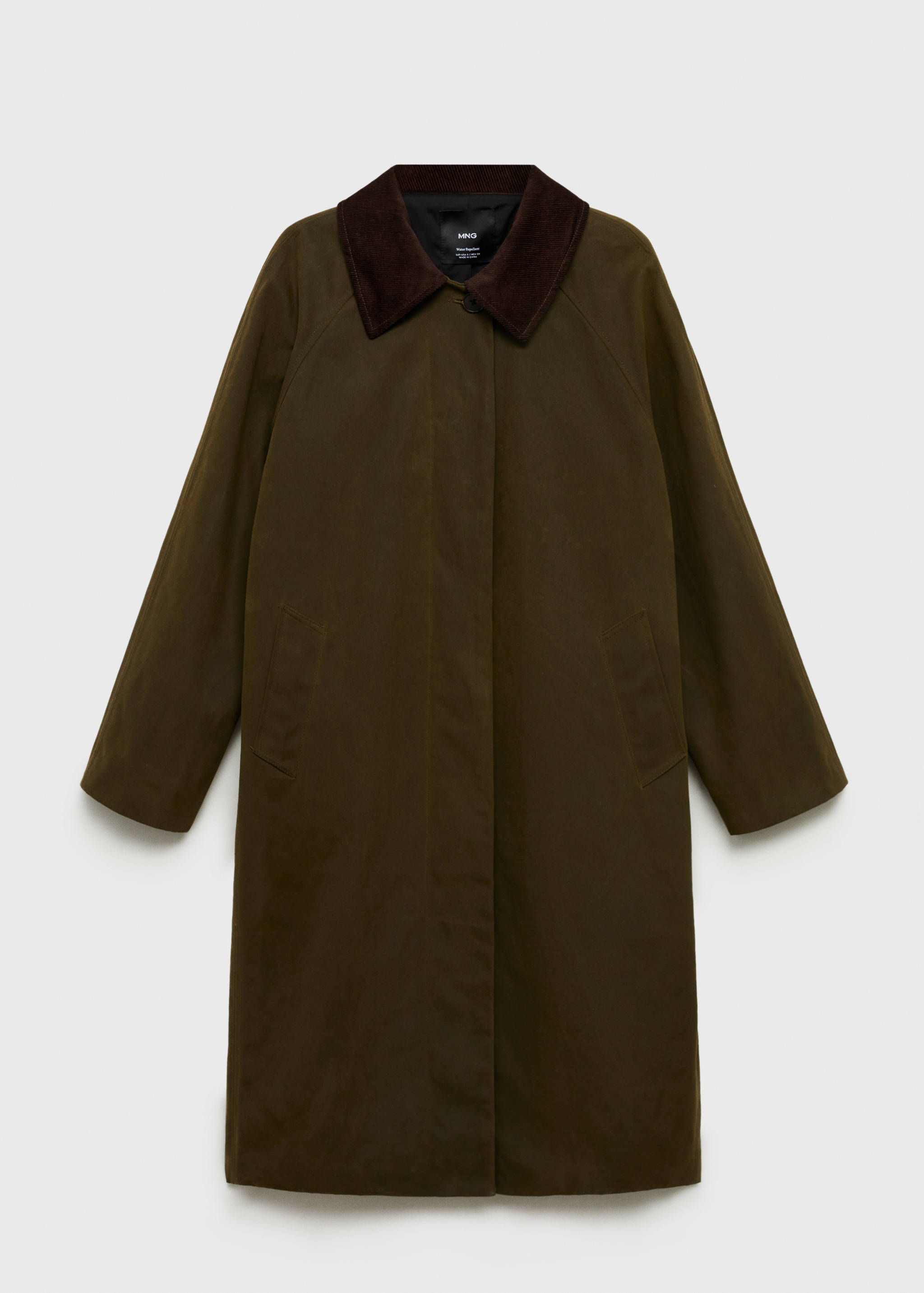 Long corduroy collar barn jacket - Article without model