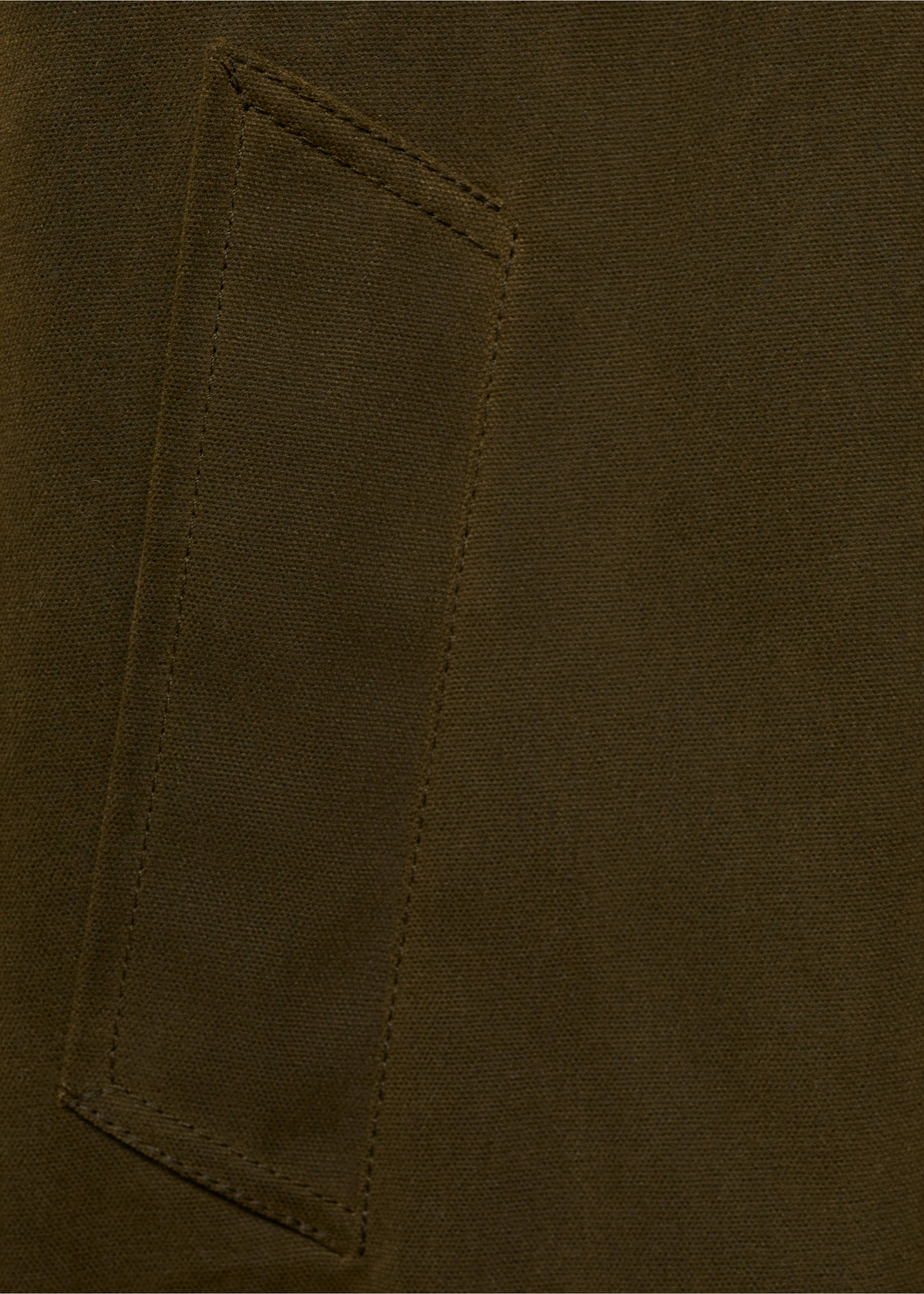 Long corduroy collar parka - Details of the article 0, Khaki. Ref: 77078277-00.