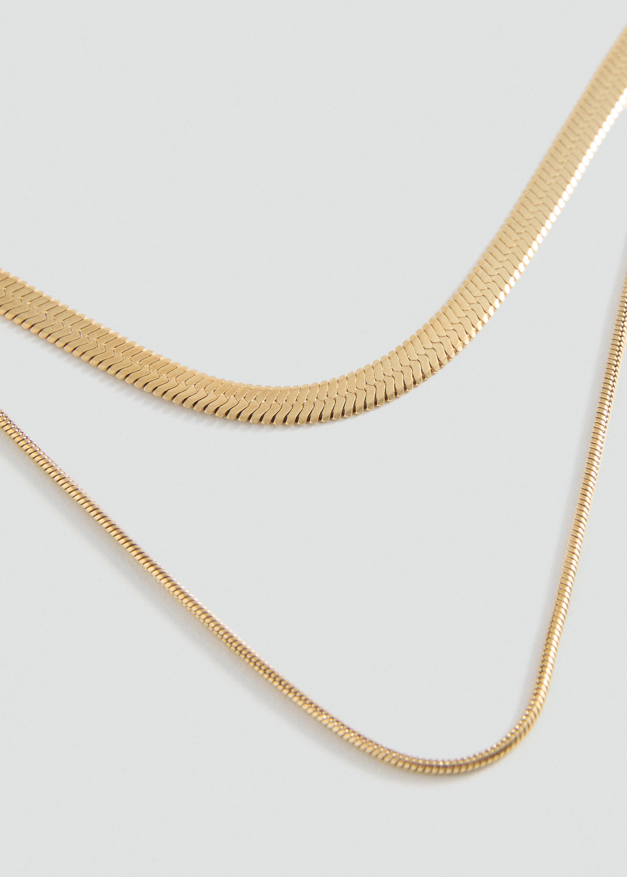 Collier double chaîne - Plan moyen