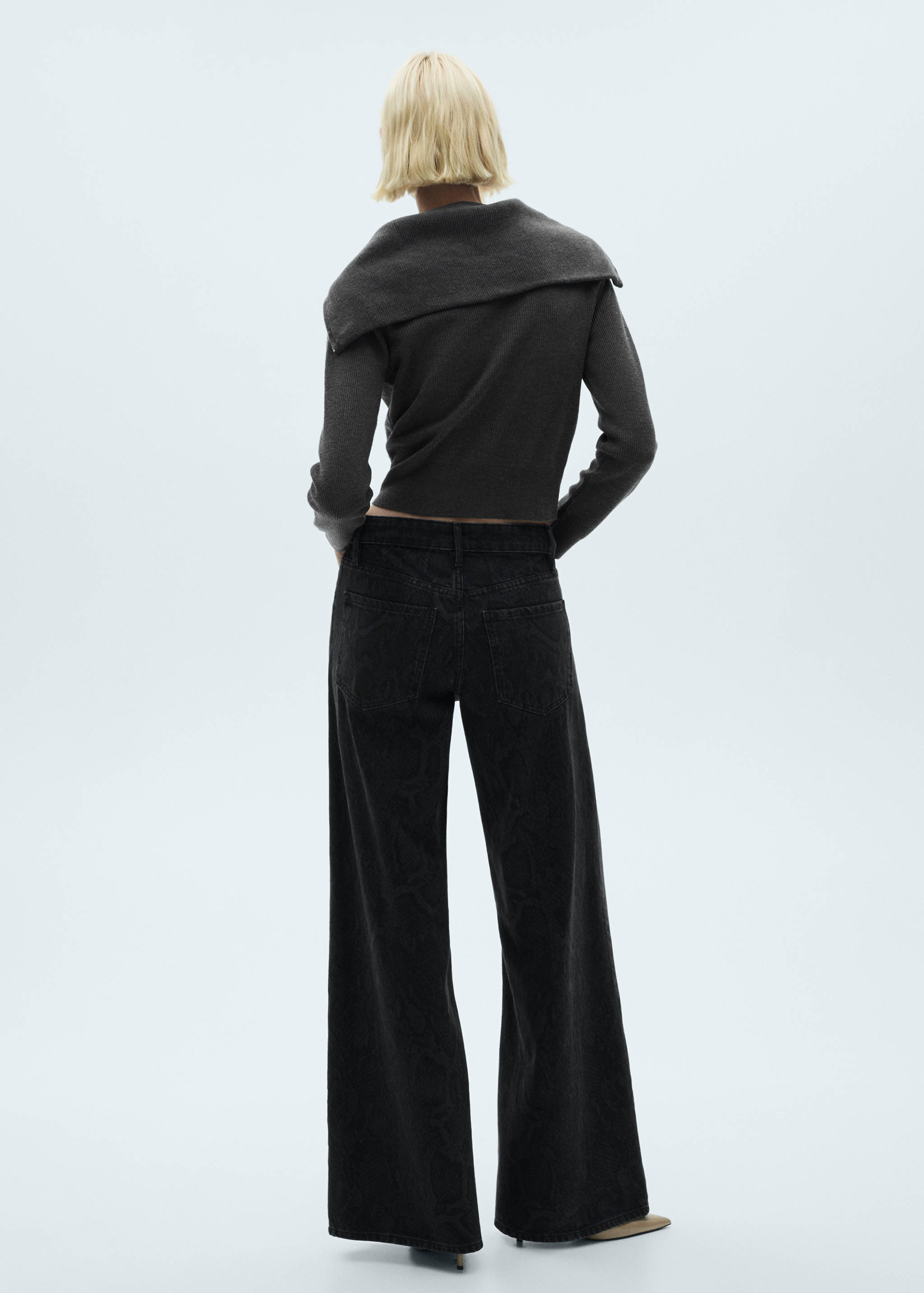 Snake-effect jeans - Reverse of the article