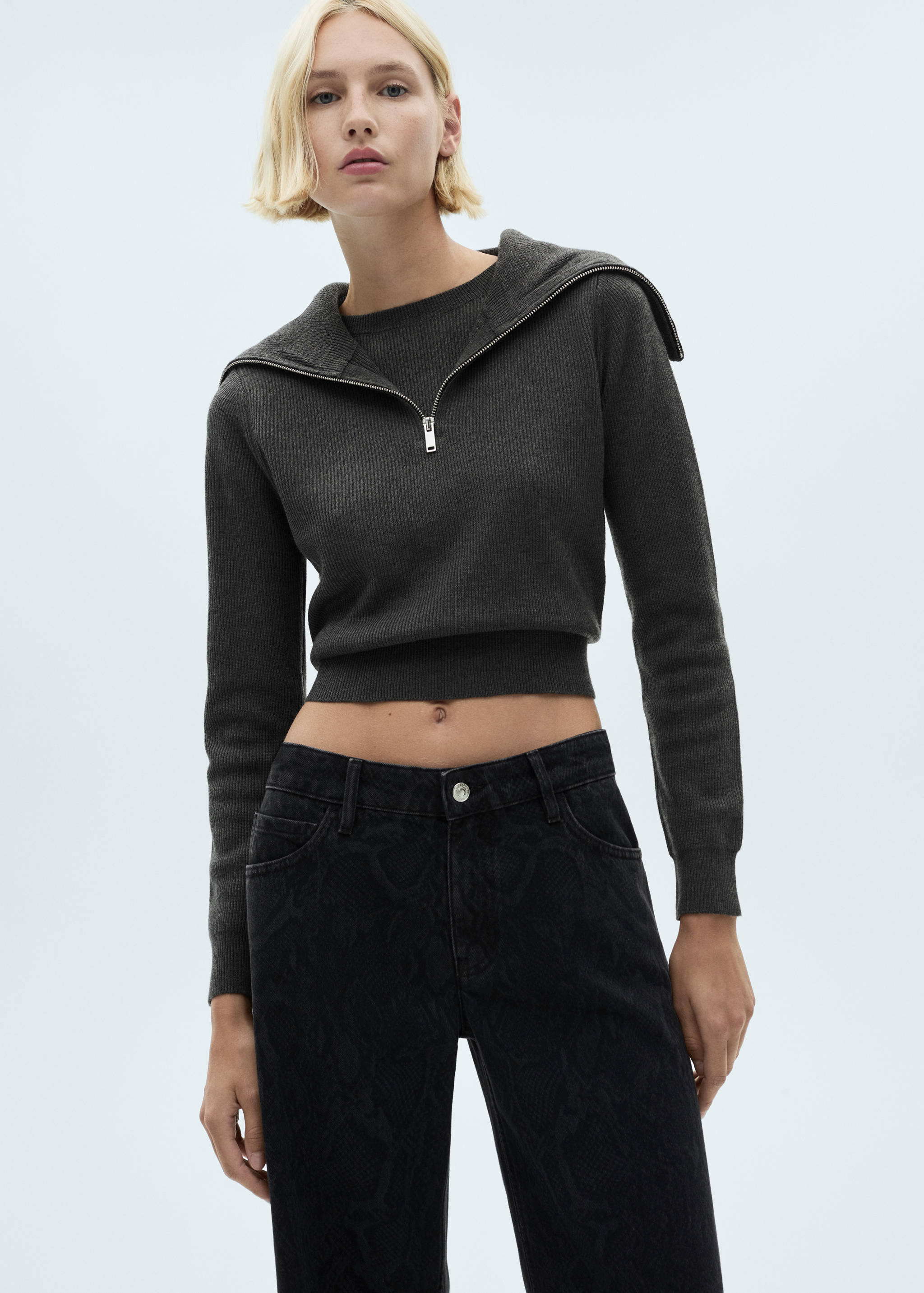 Snake-effect jeans - Details of the article 1