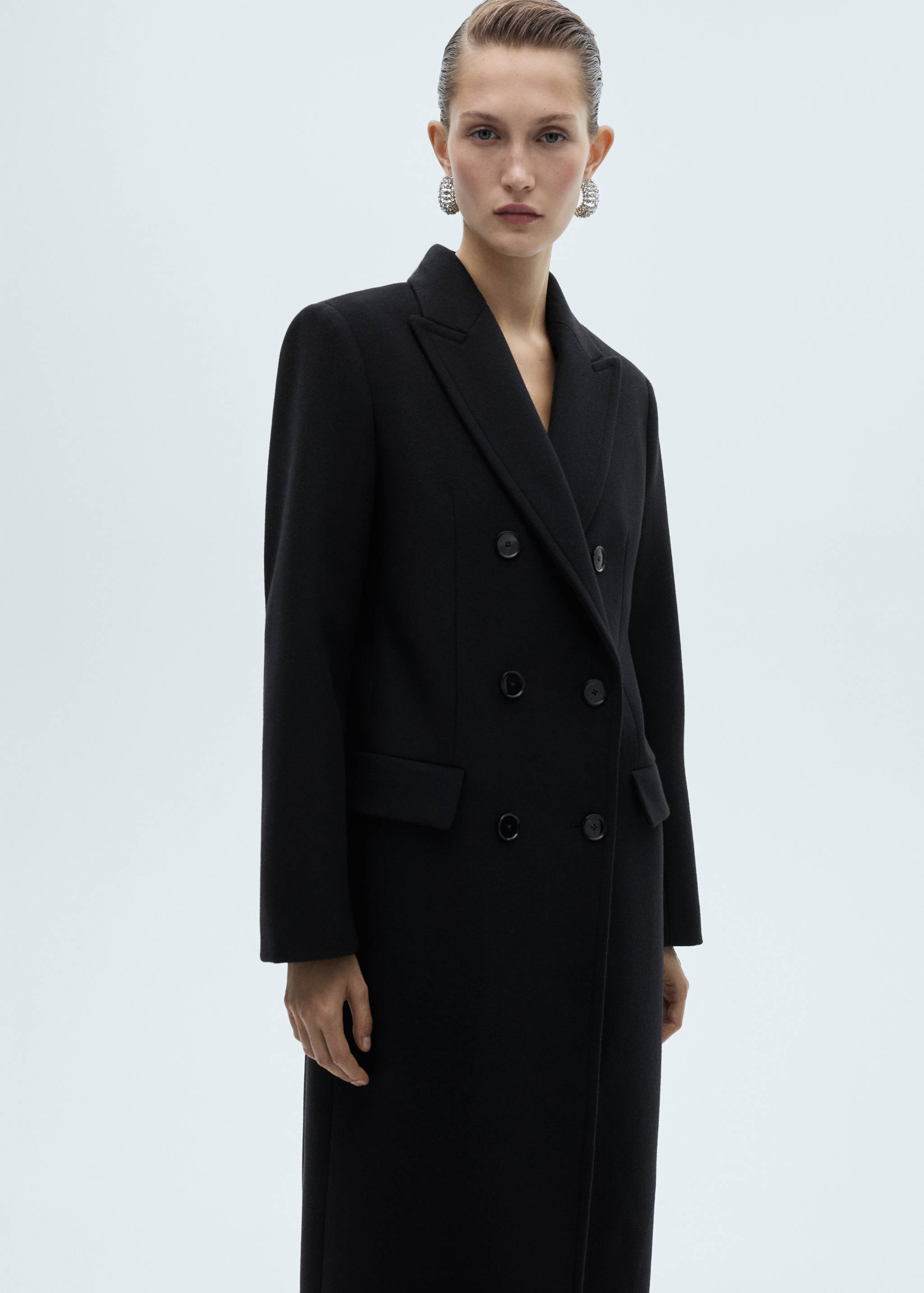Double-breasted wool coat - Medium plane