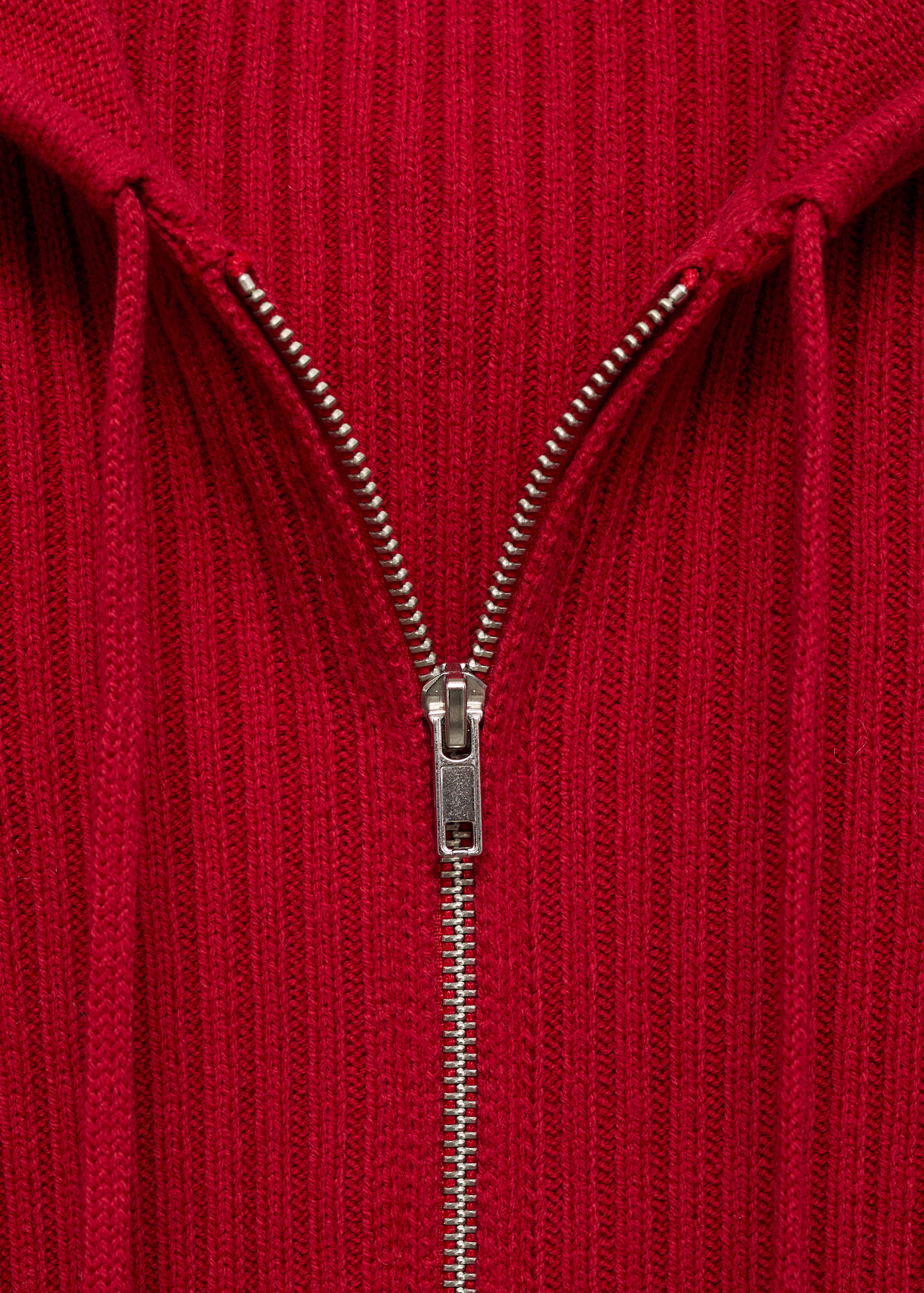 Ribbed hooded cardigan - Details of the article 8