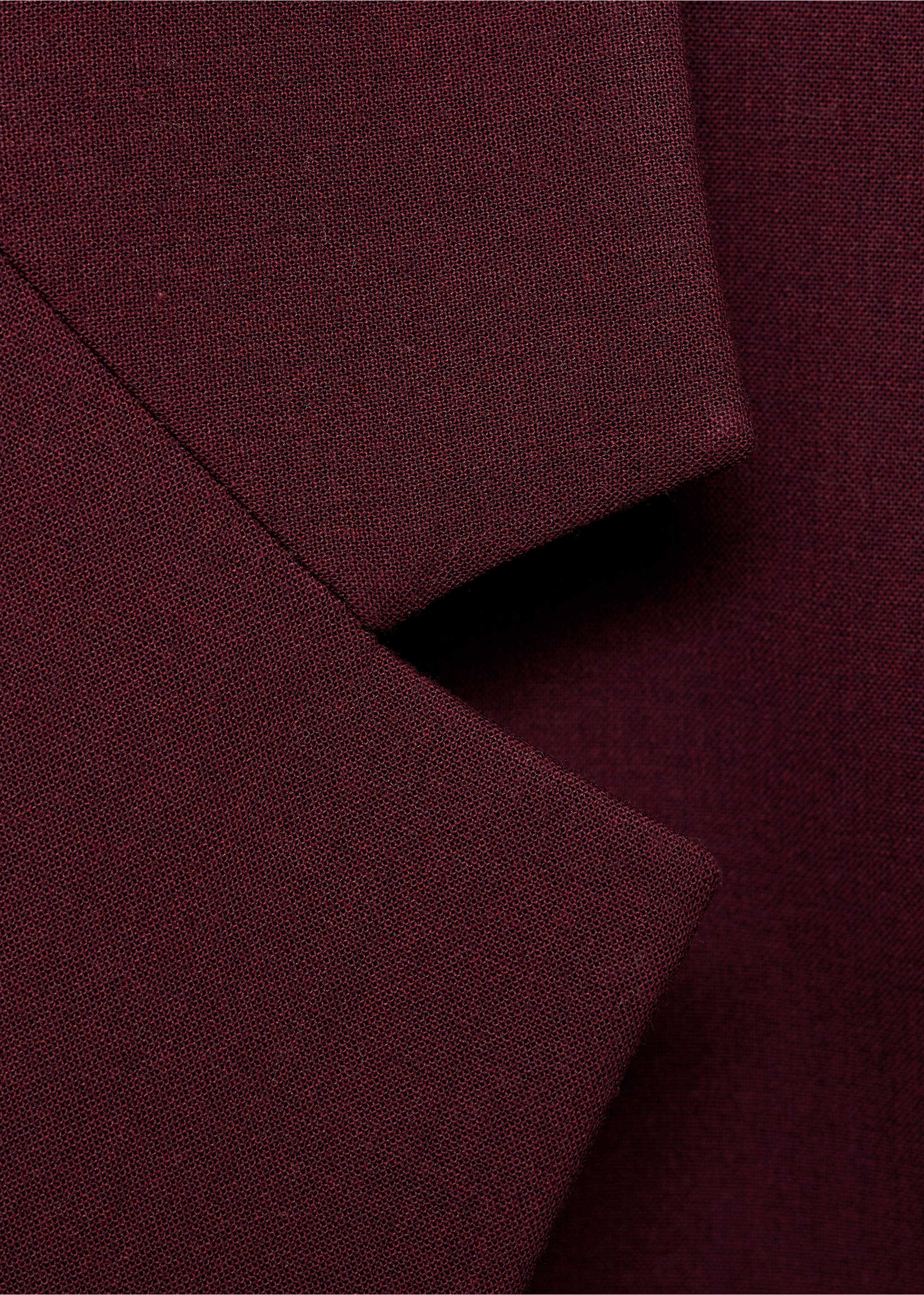 Blazer lana hombros pronunciados - Detalle del artículo 8, Granate. Ref: 77078637-00.