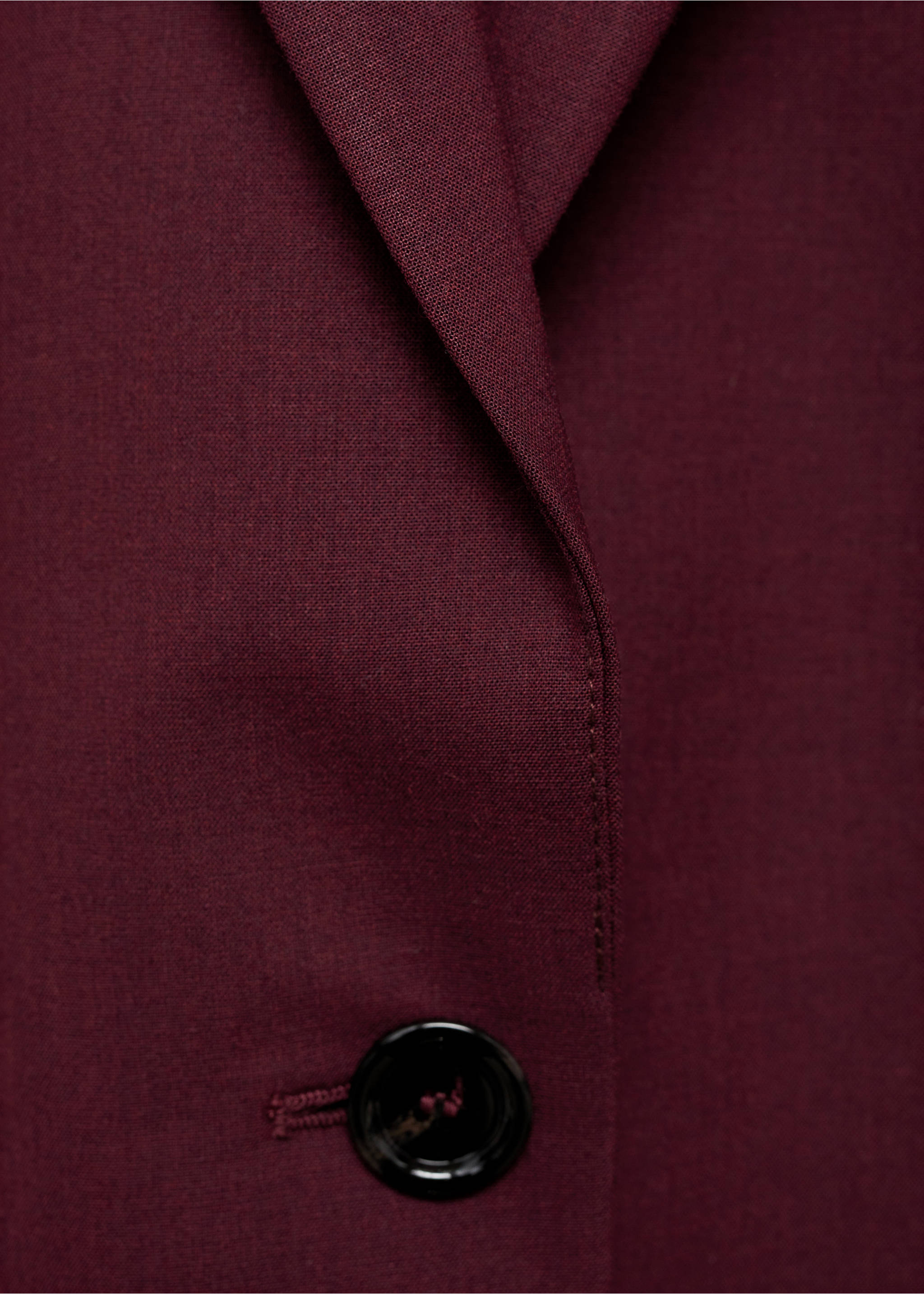 Blazer lana hombros pronunciados - Detalle del artículo 0, Granate. Ref: 77078637-00.