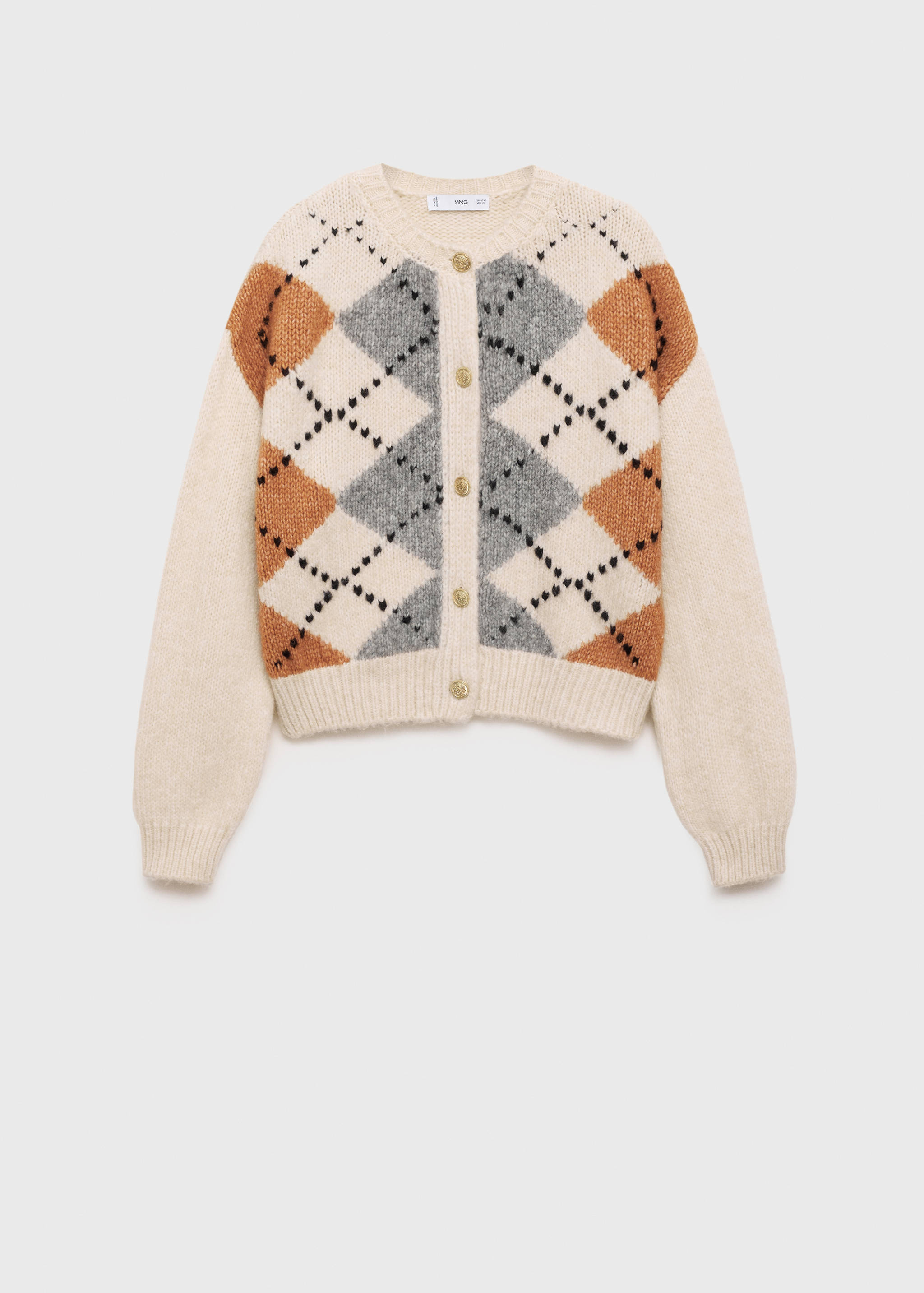 Rhombus cardigan with buttons - Article without model