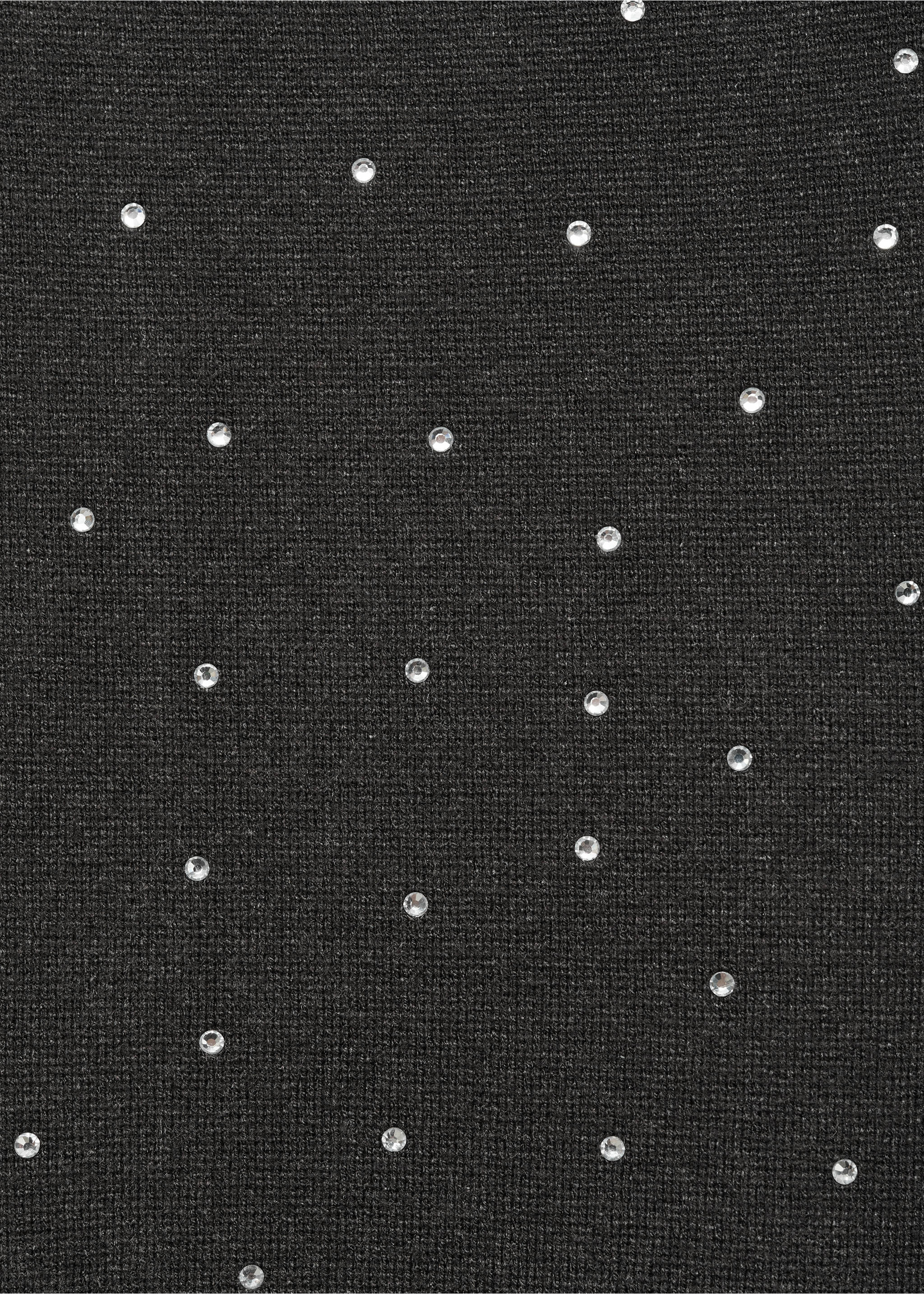 Vestido punto detalle strass - Detalle del artículo 0, Gris. Ref: 77079059-00.