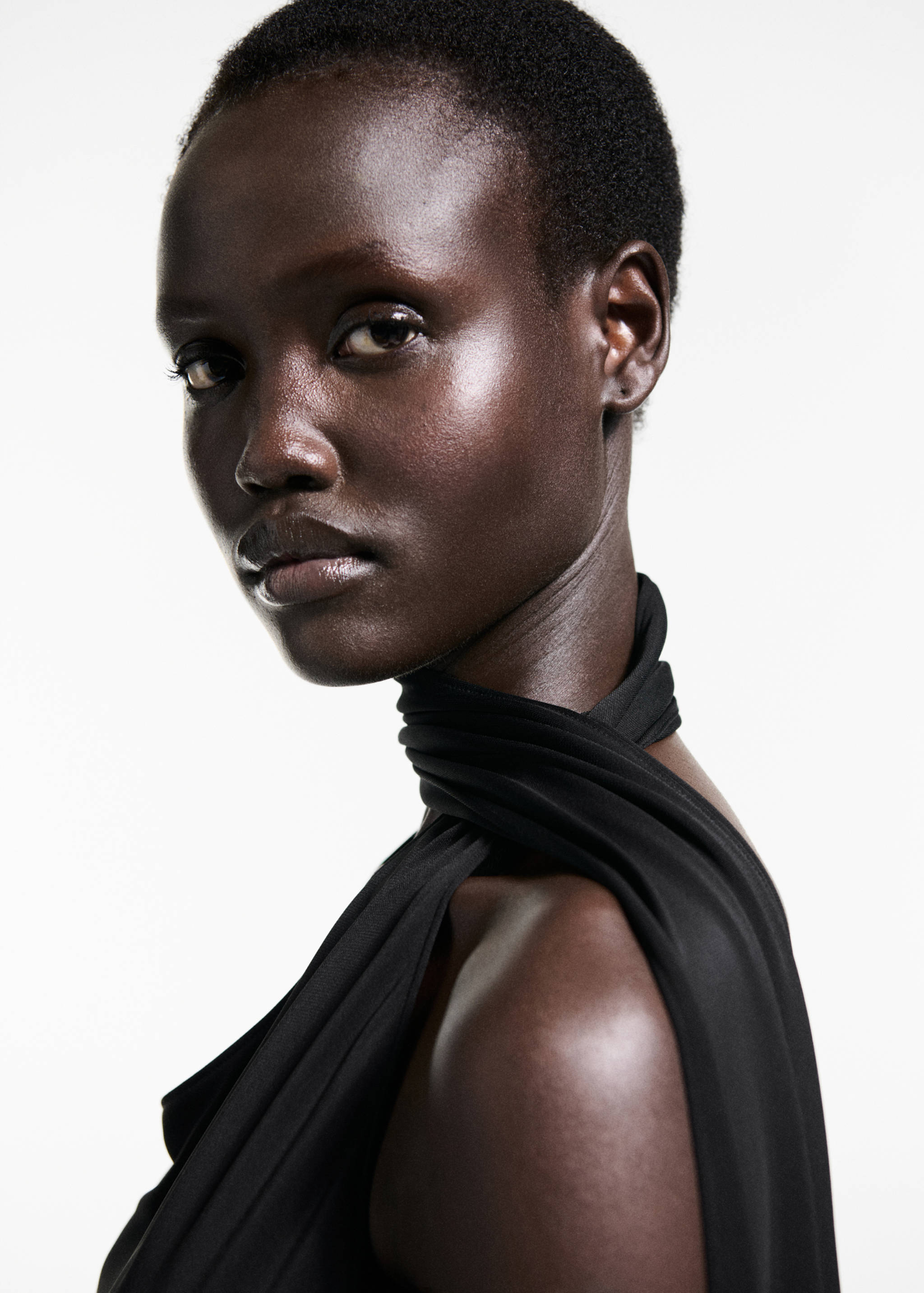 Robe asymétrique col nœud - Détail de l'article 1