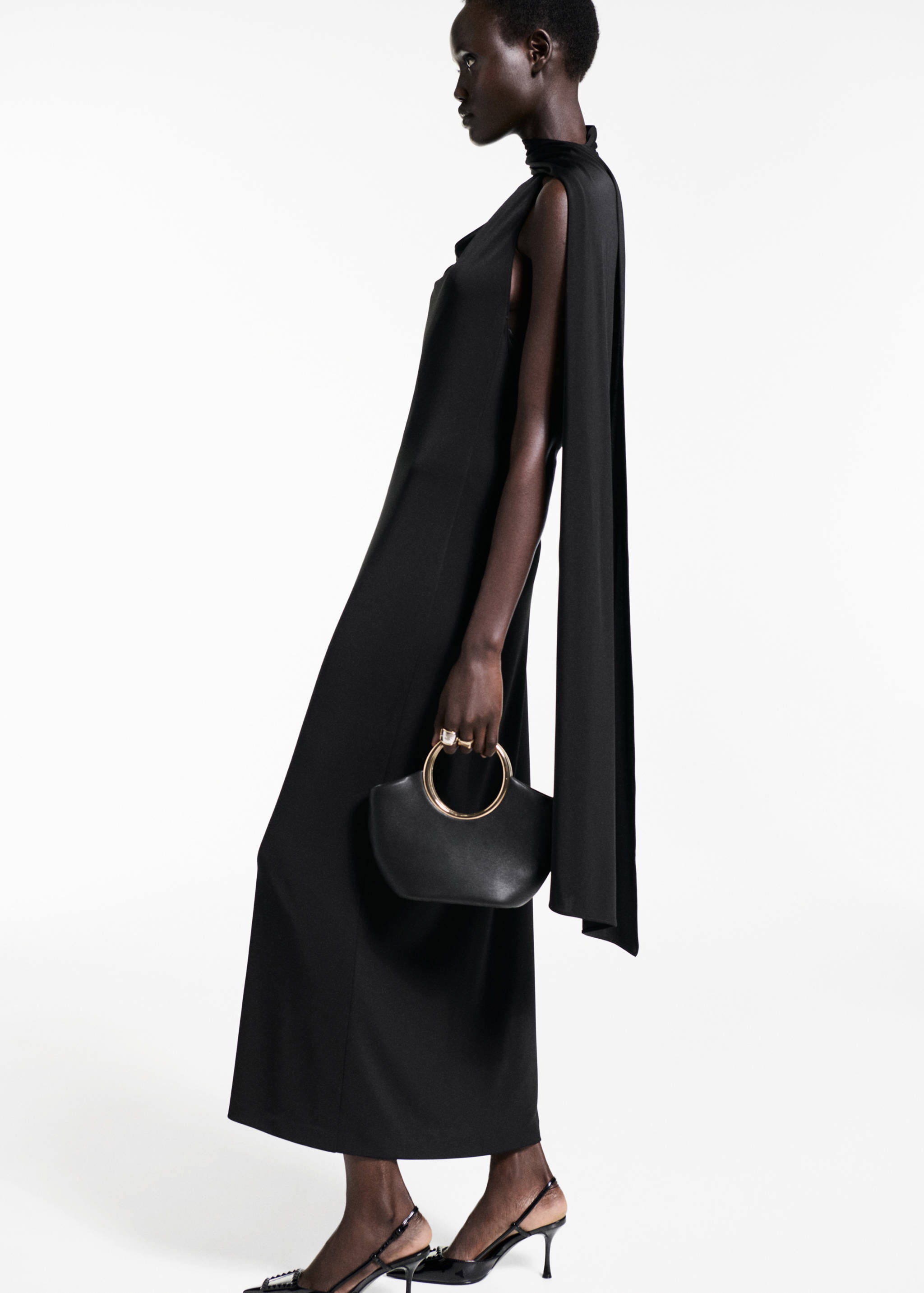 Robe asymétrique col nœud - Détail de l'article 2