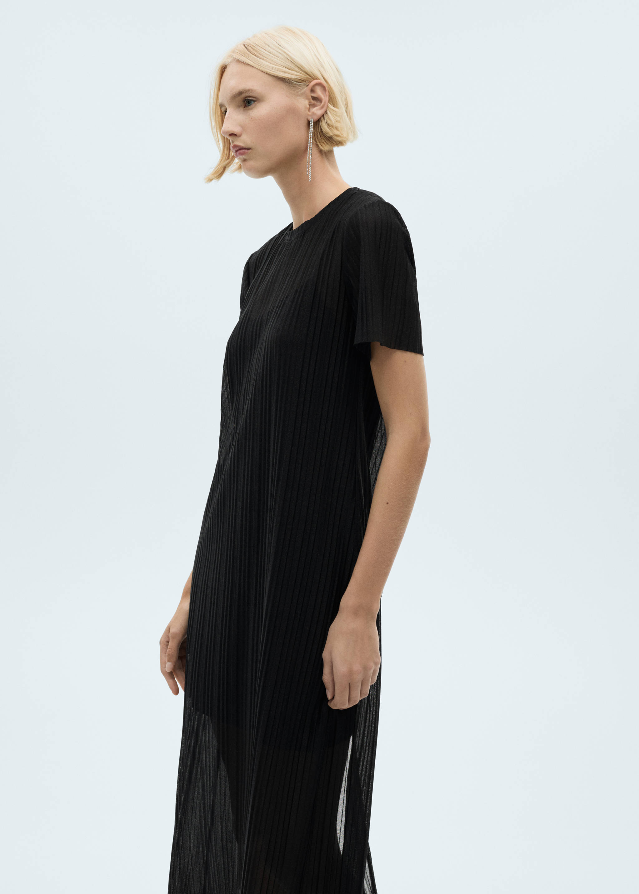 Lurex pleated dress - Medium plane