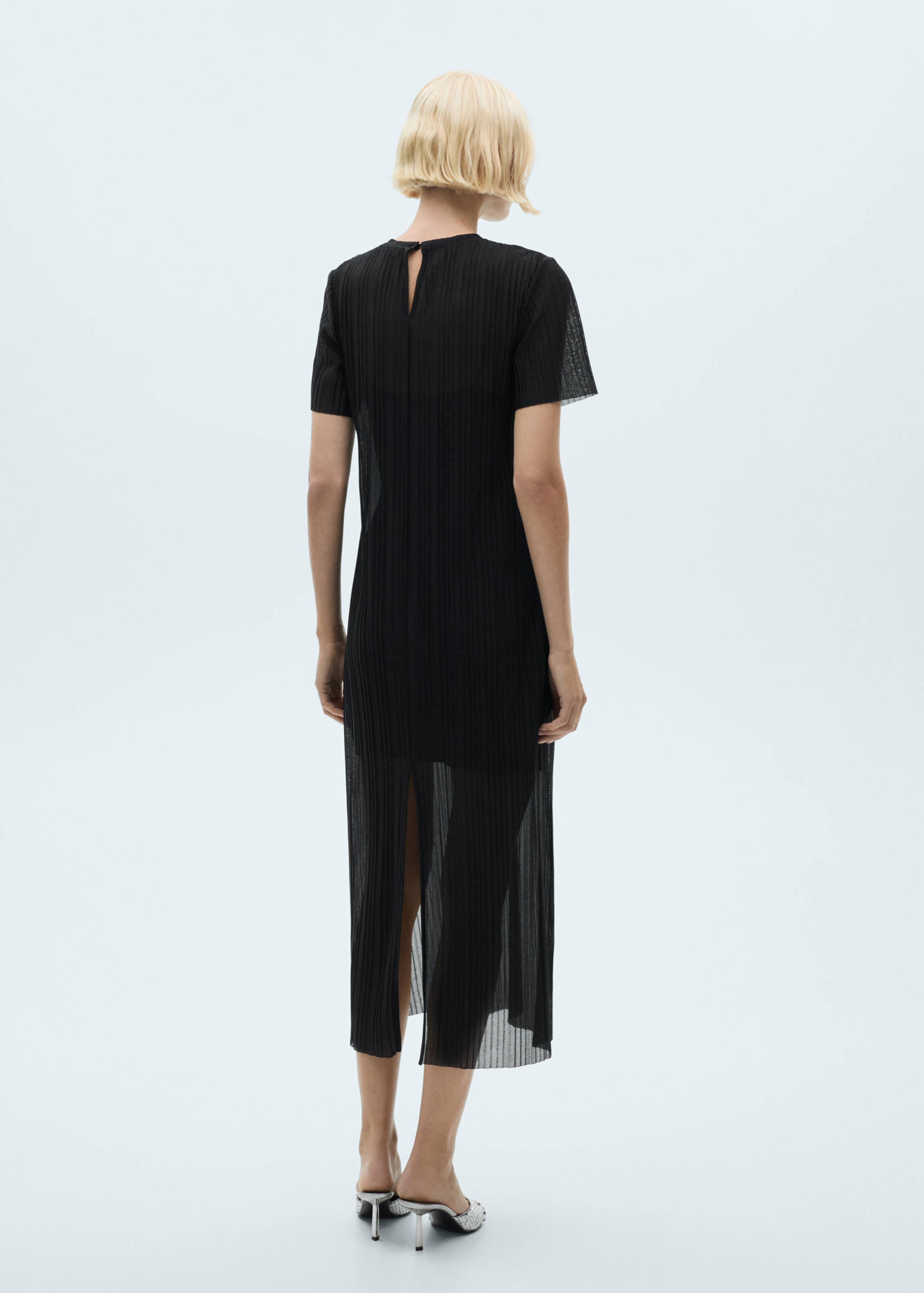 Lurex pleated dress - Reverse of the article