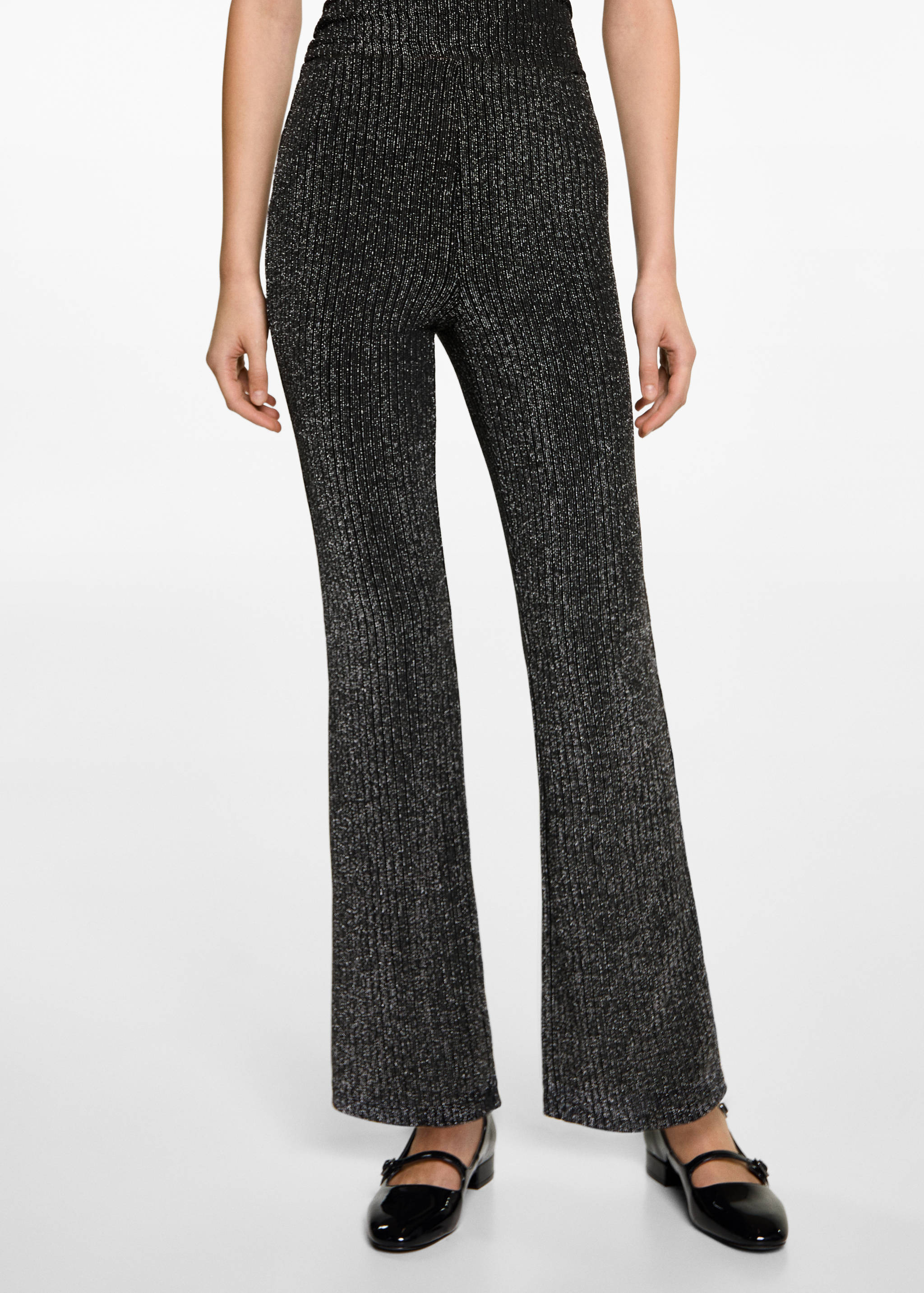 Lurex flare leggings - Medium plane