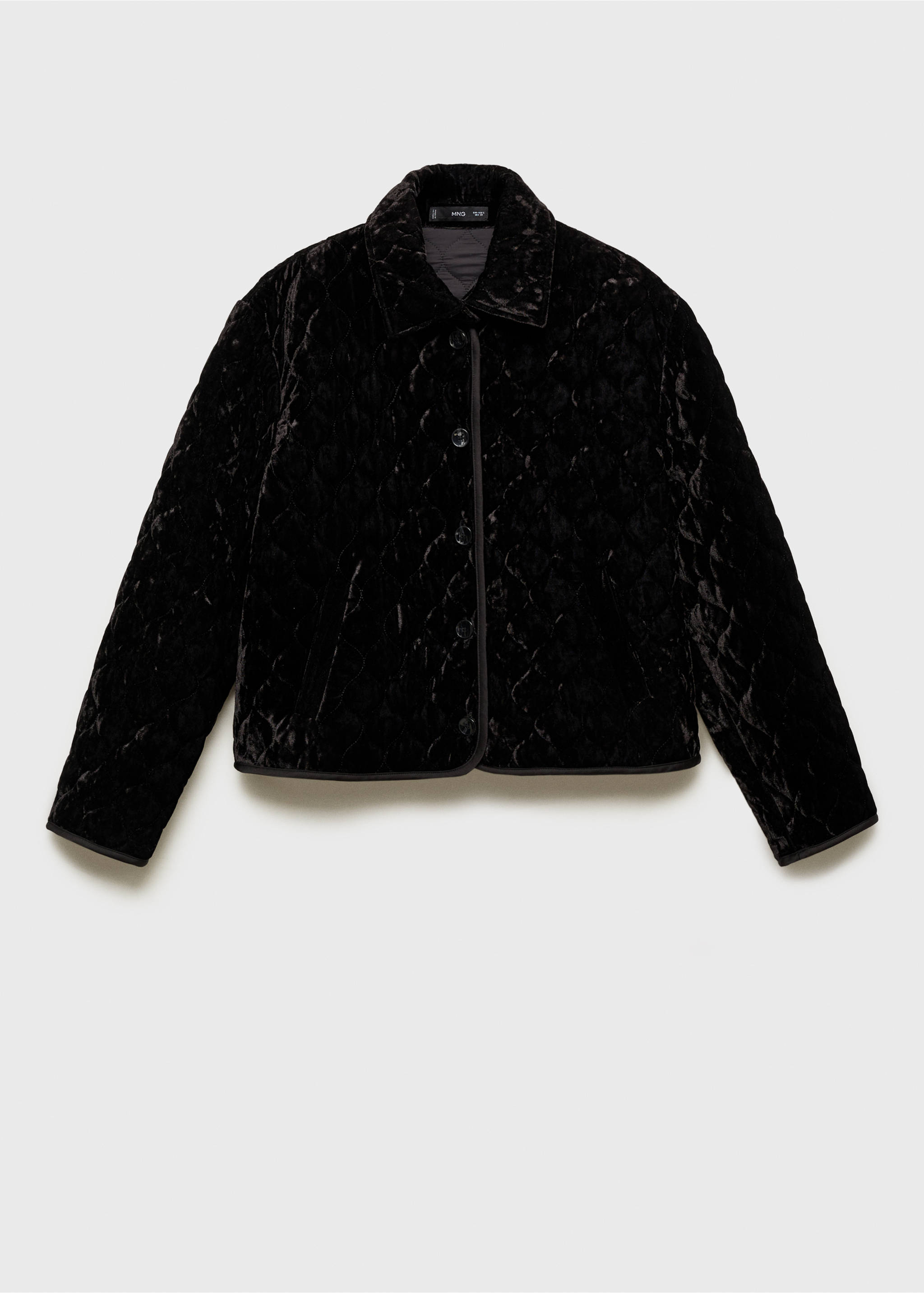 Chaqueta reversible acolchada terciopelo - Artículo sin modelo, Negro. Ref: 77079066-00.