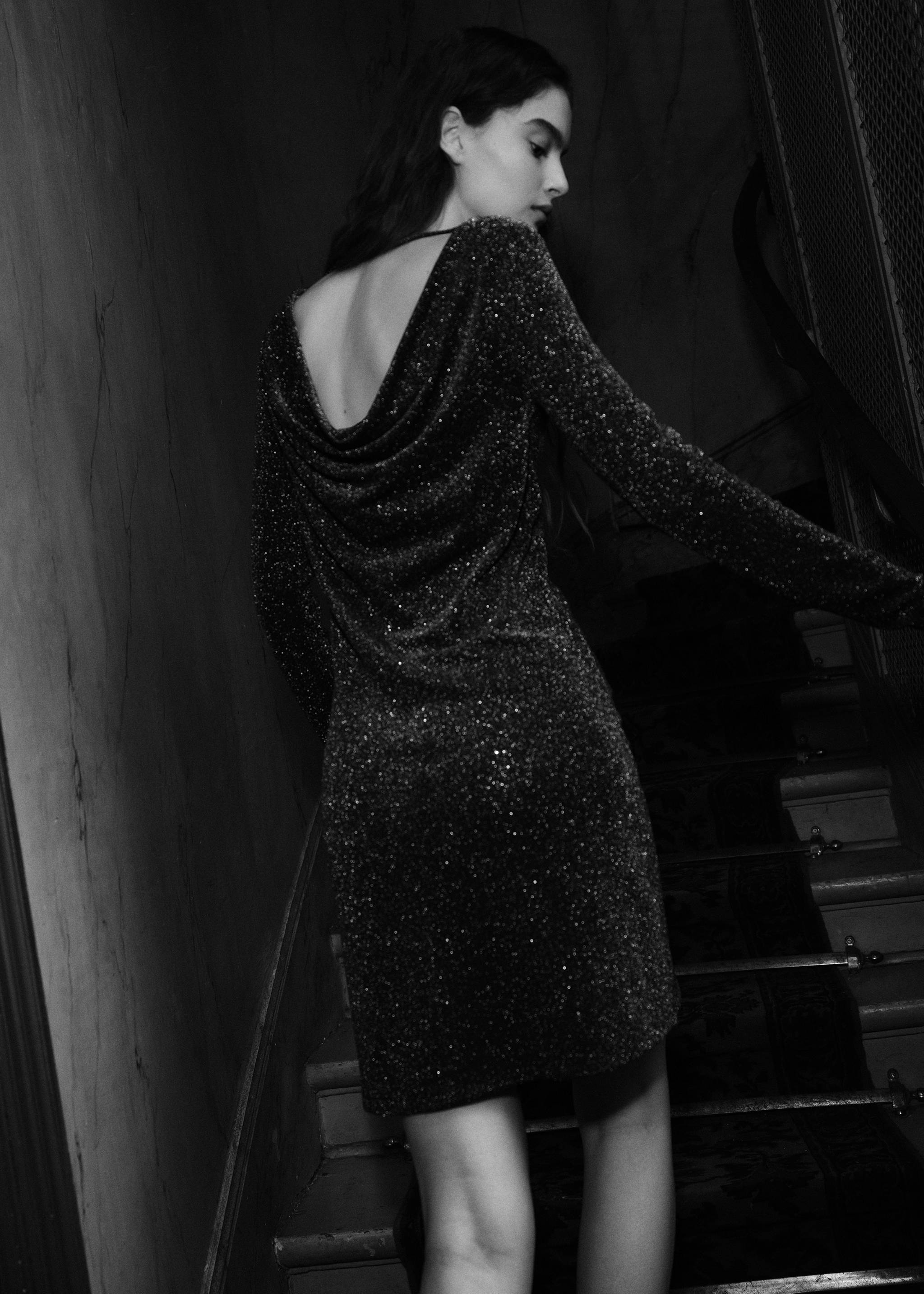 Open back lurex dress - Details of the article 5