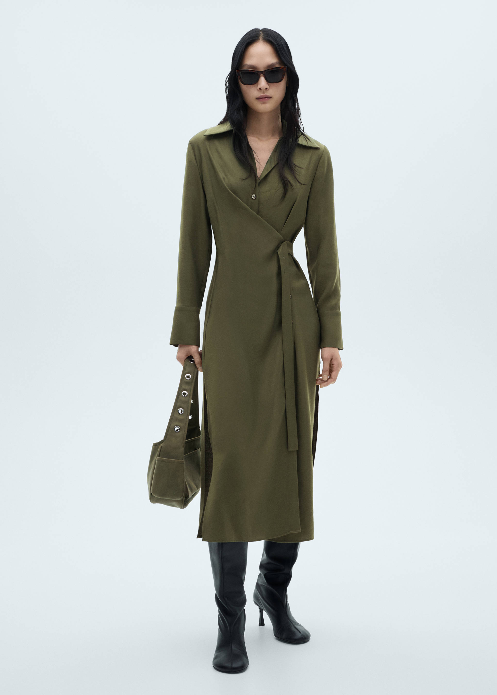 Wrap shirt dress - General plane