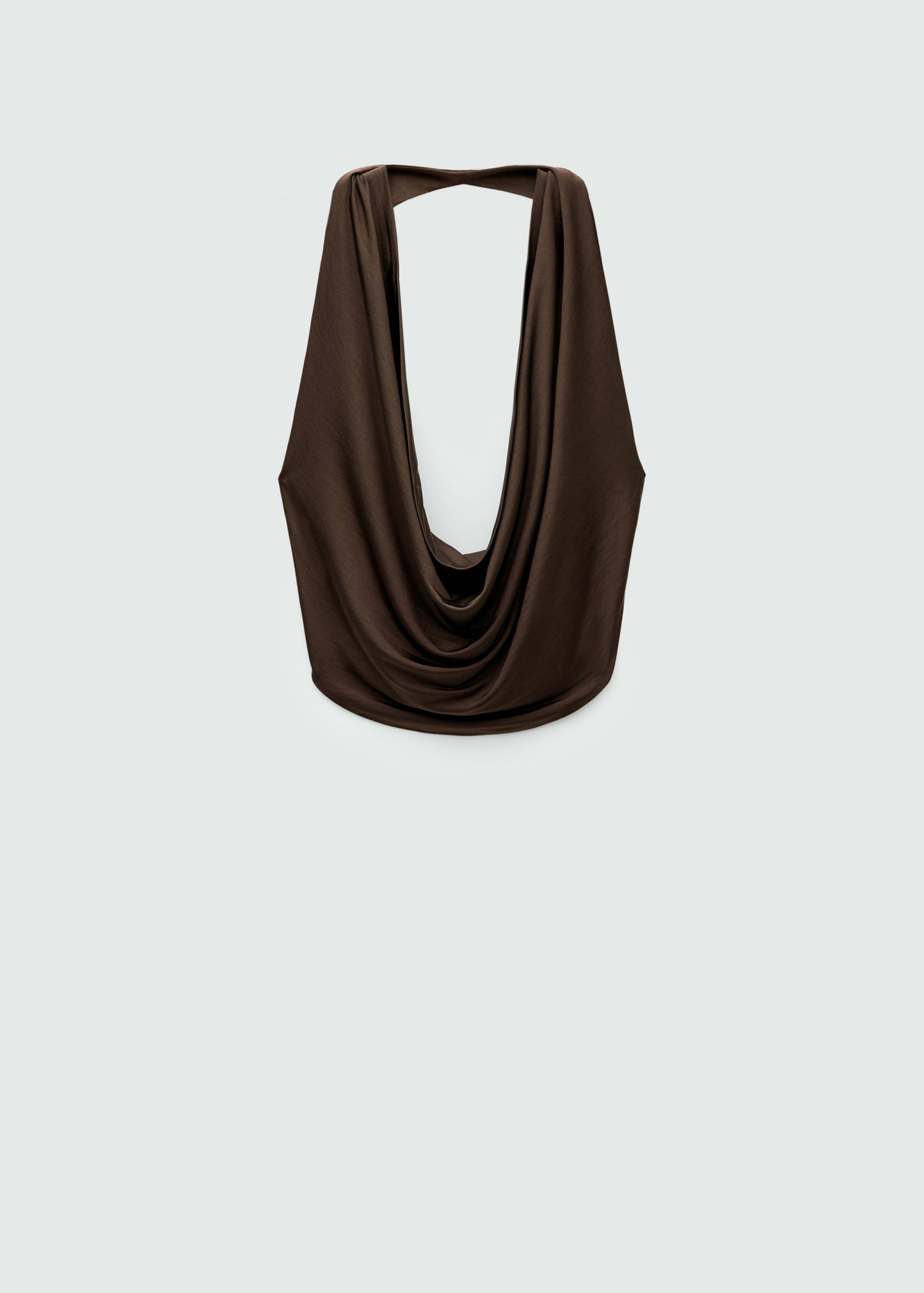 Draped neckline top with open back - Article without model