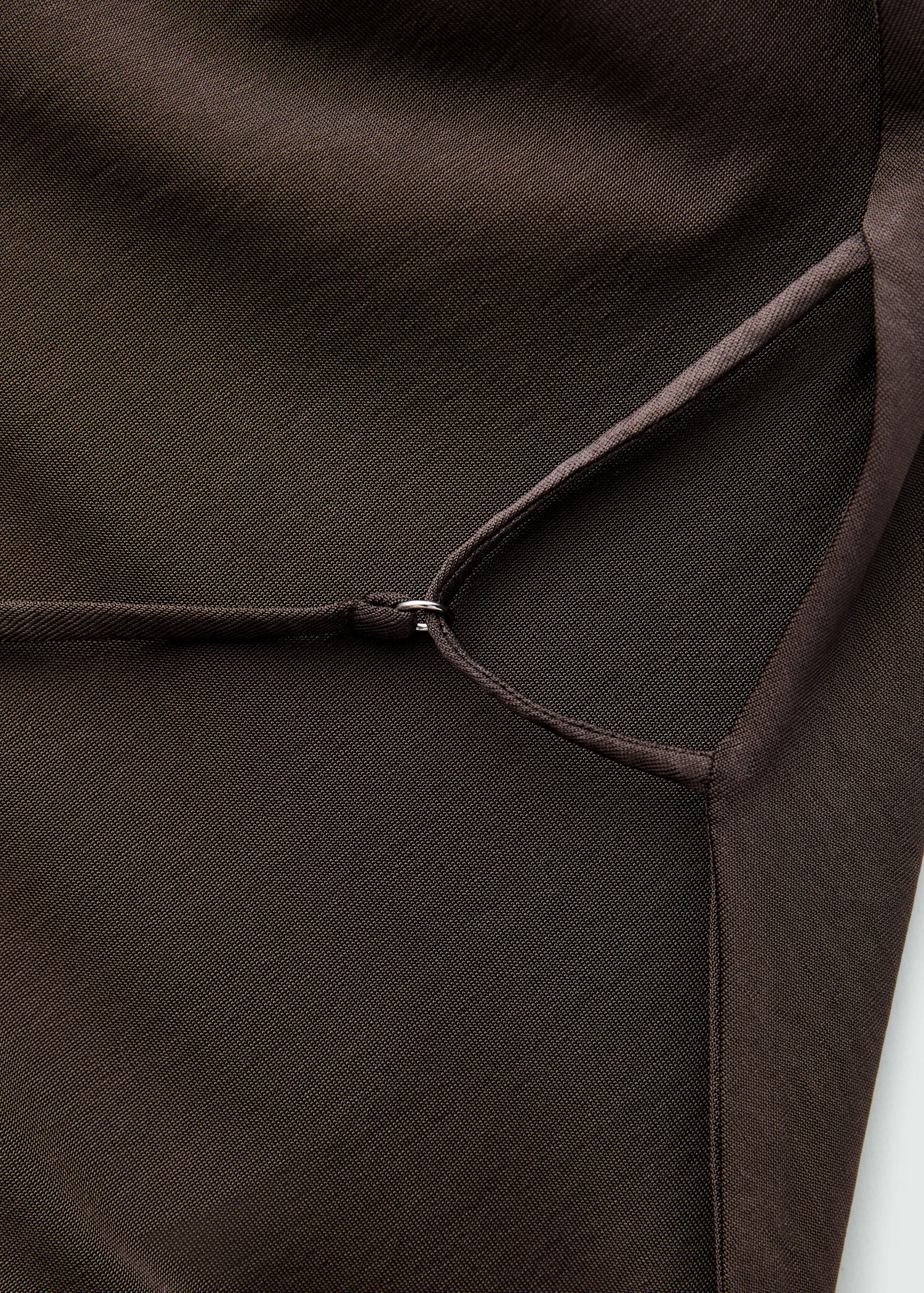 Draped neckline top with open back - Details of the article 8