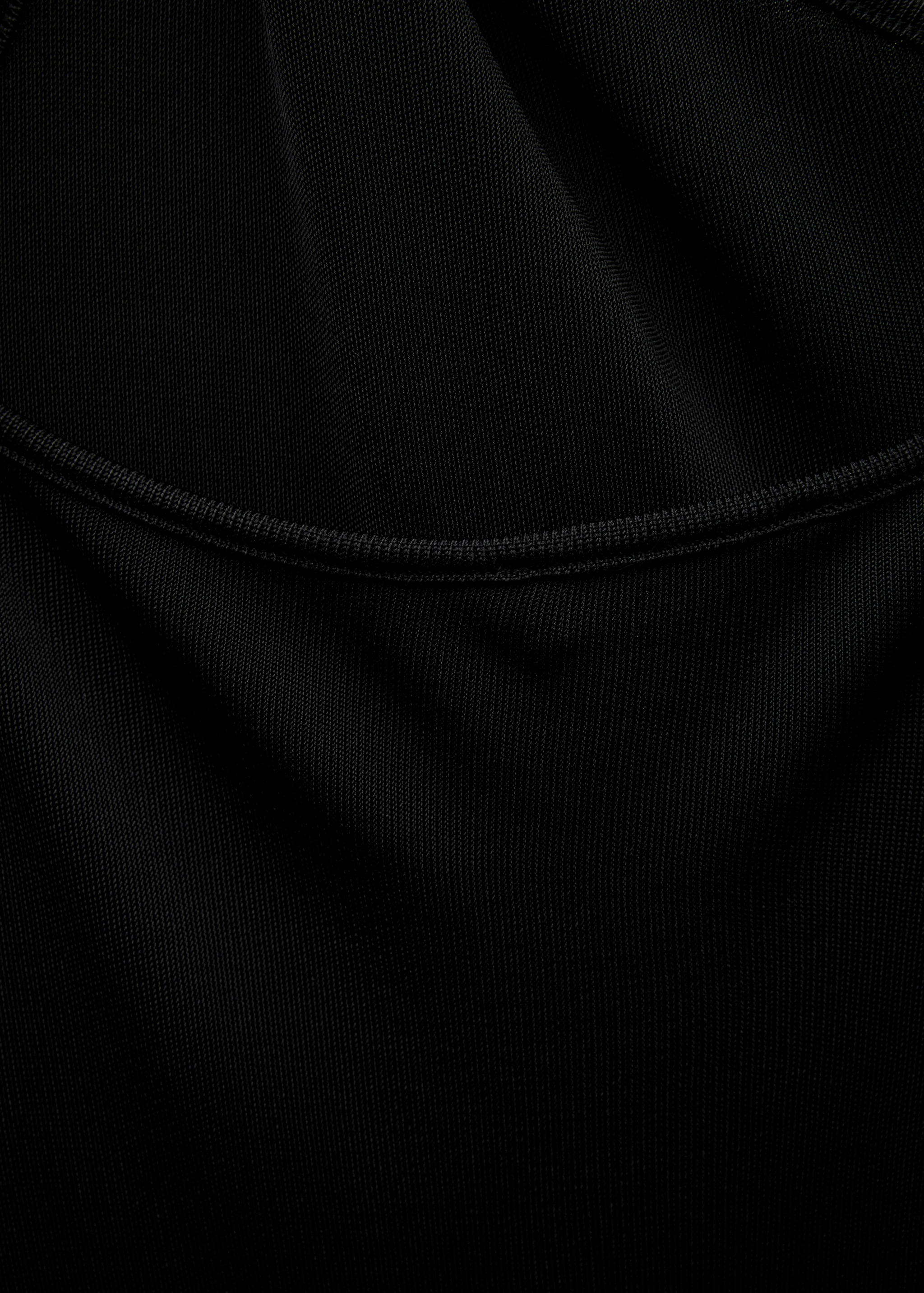 Open-back asymmetrical knitted dress - Details of the article 0