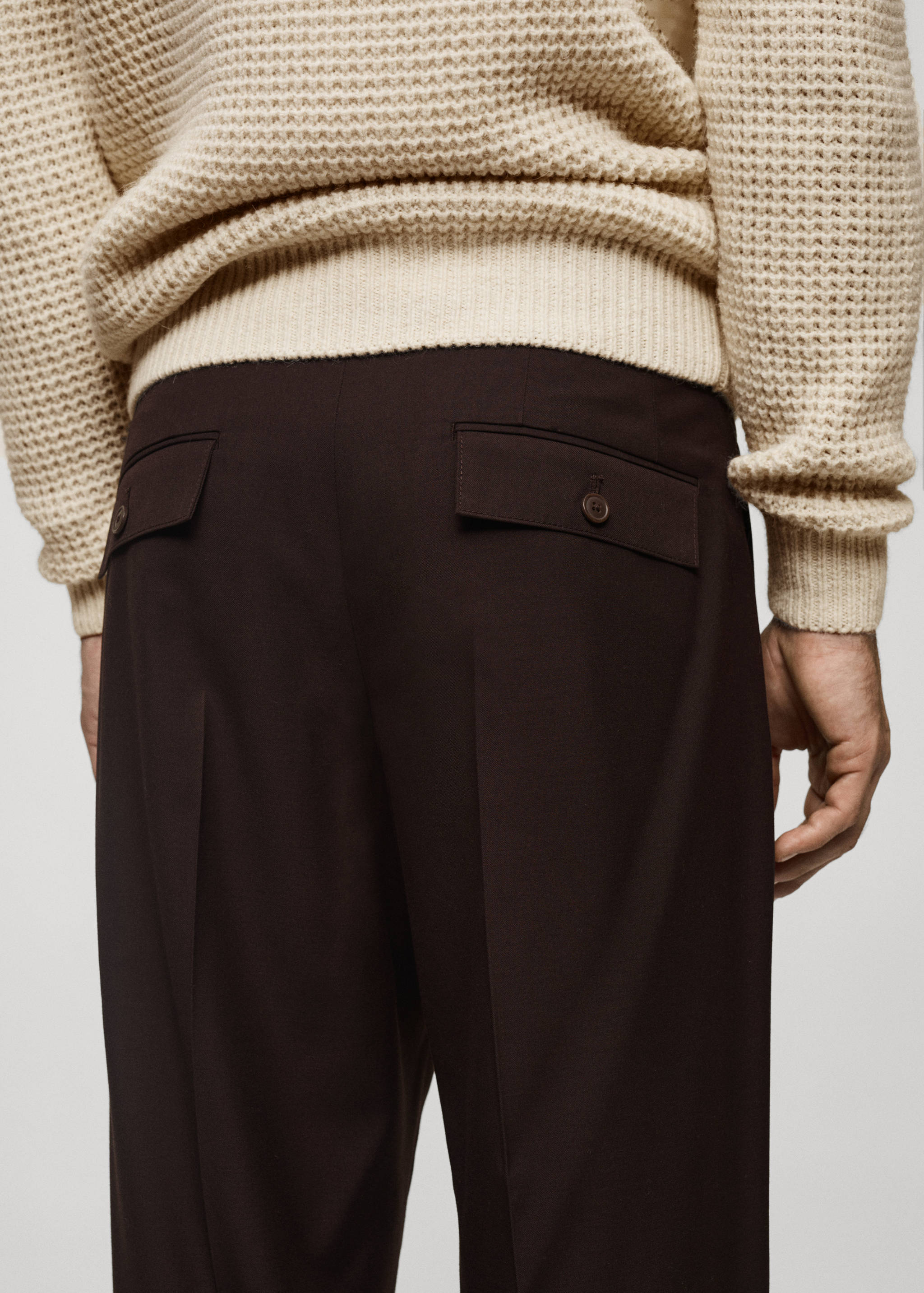 Regular-fit pleated trousers - Details of the article 6