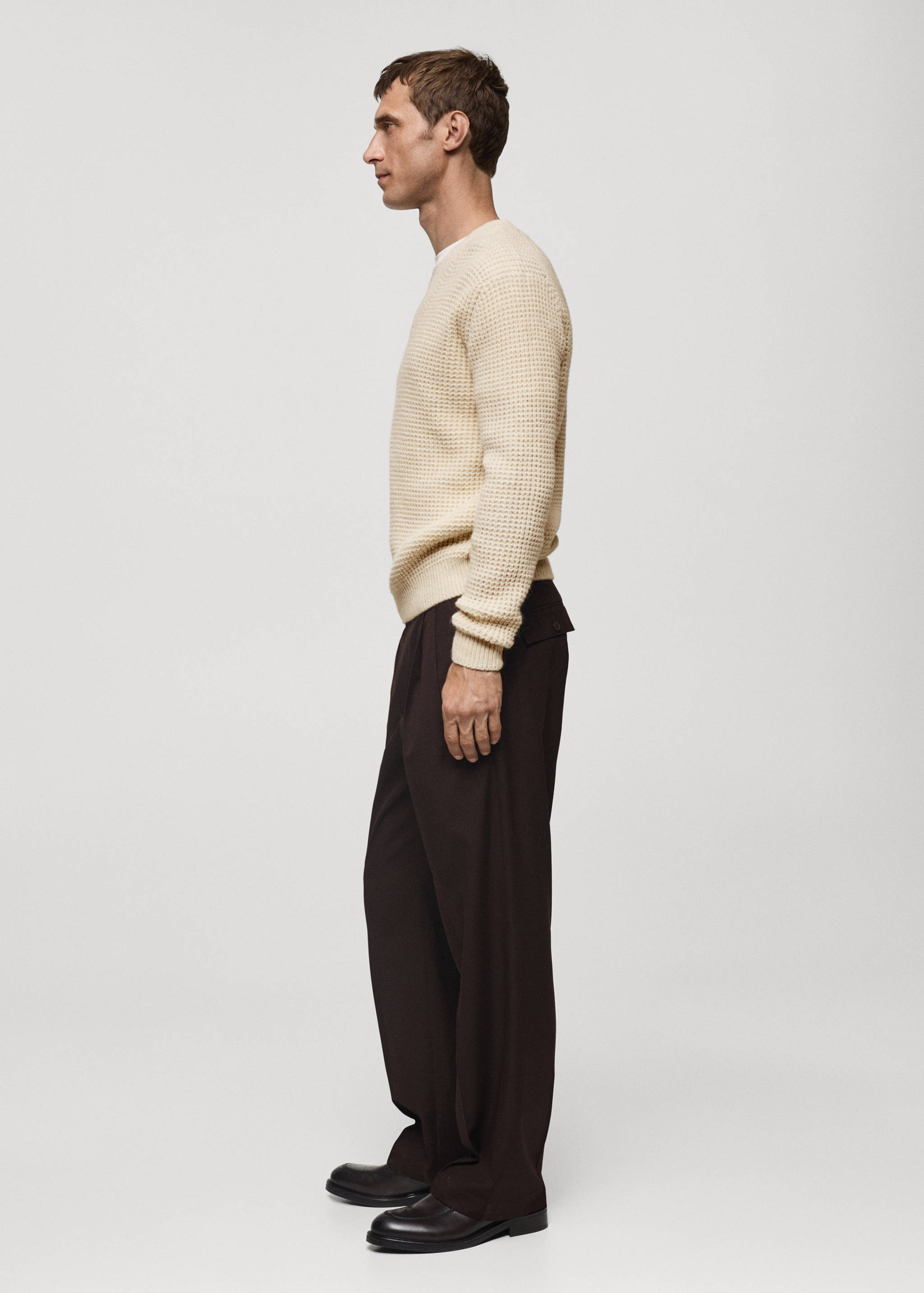 Regular-fit pleated trousers - Details of the article 2