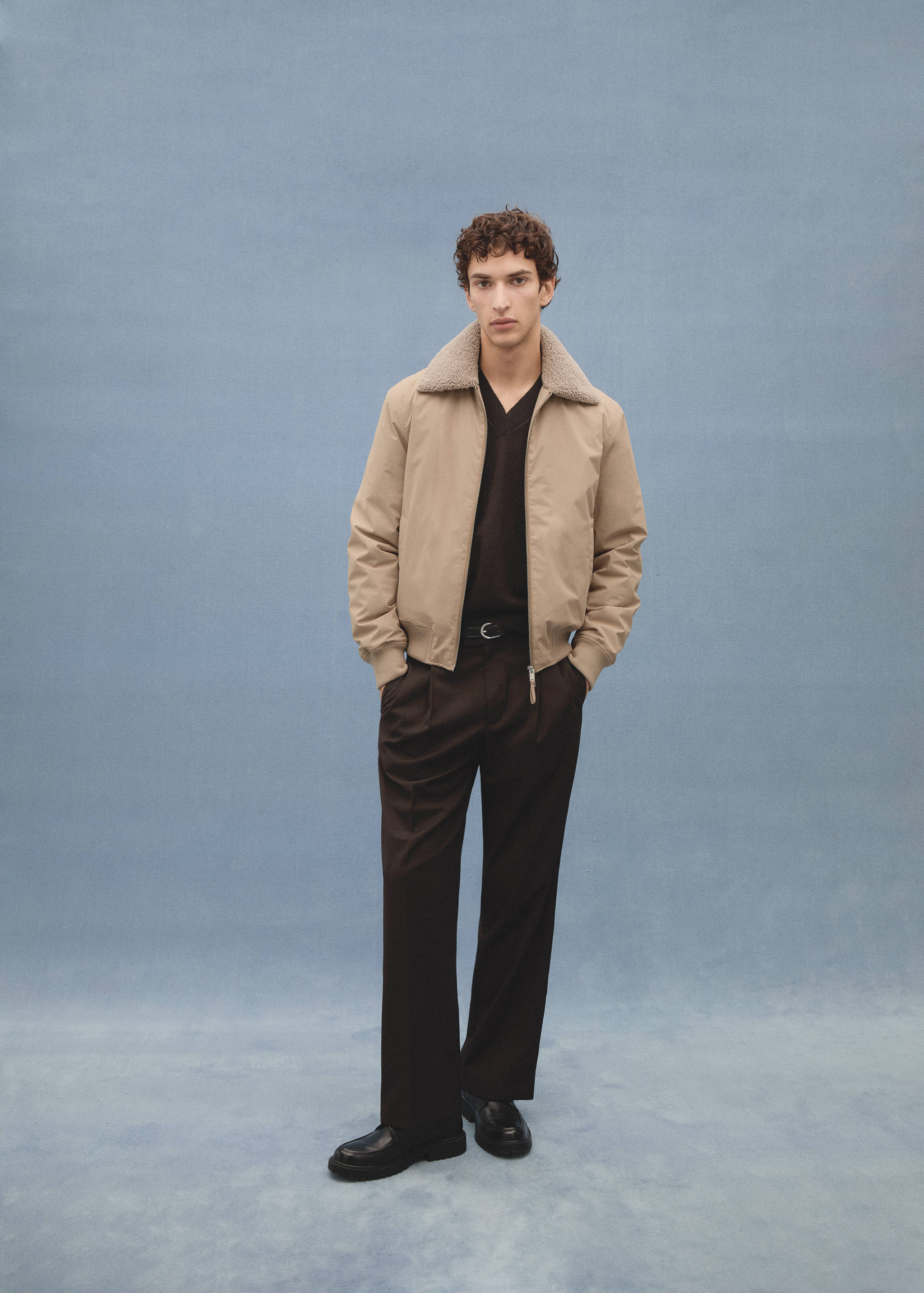 Regular-fit pleated trousers - Details of the article 5
