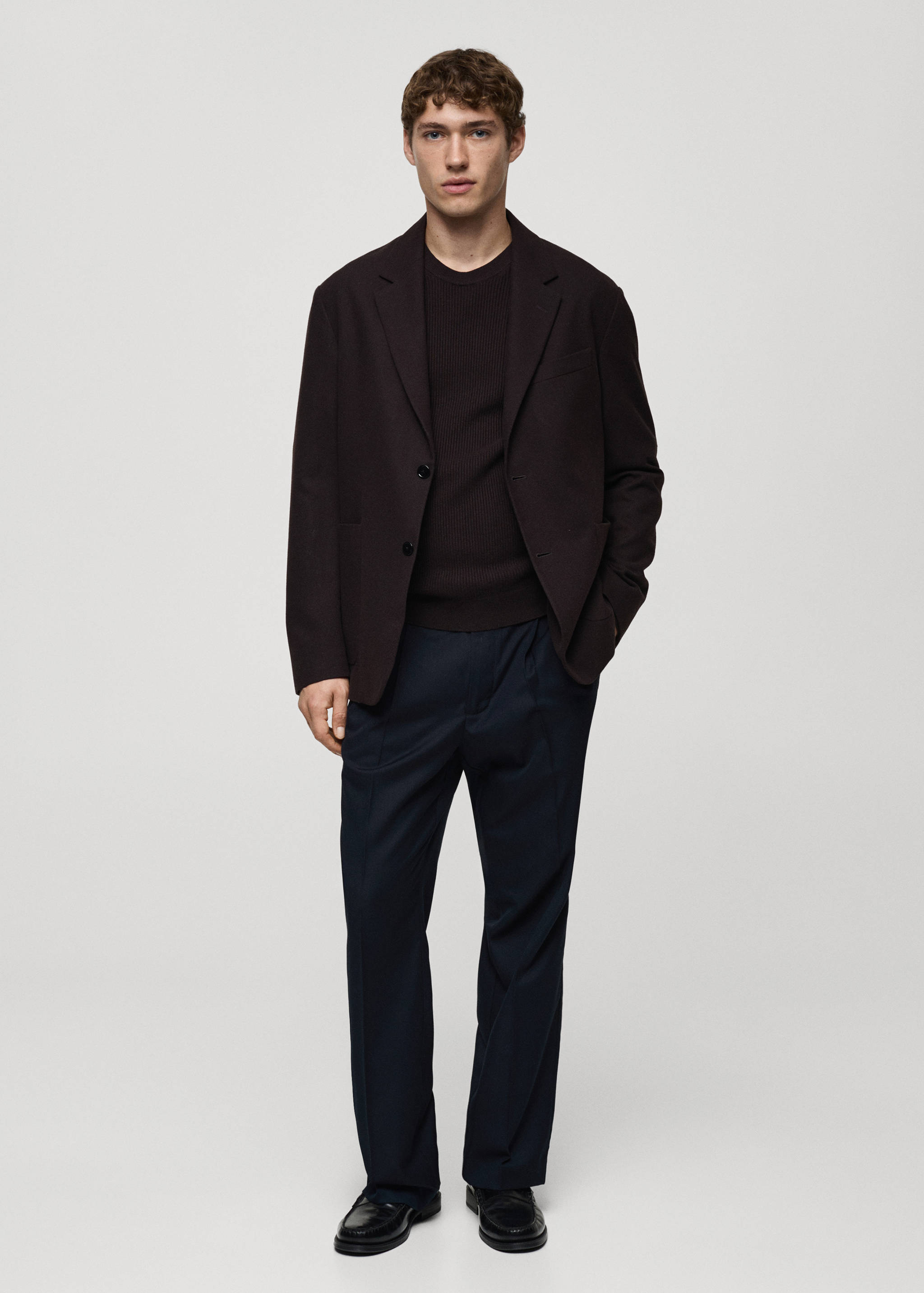 Regular-fit pleated trousers - General plane