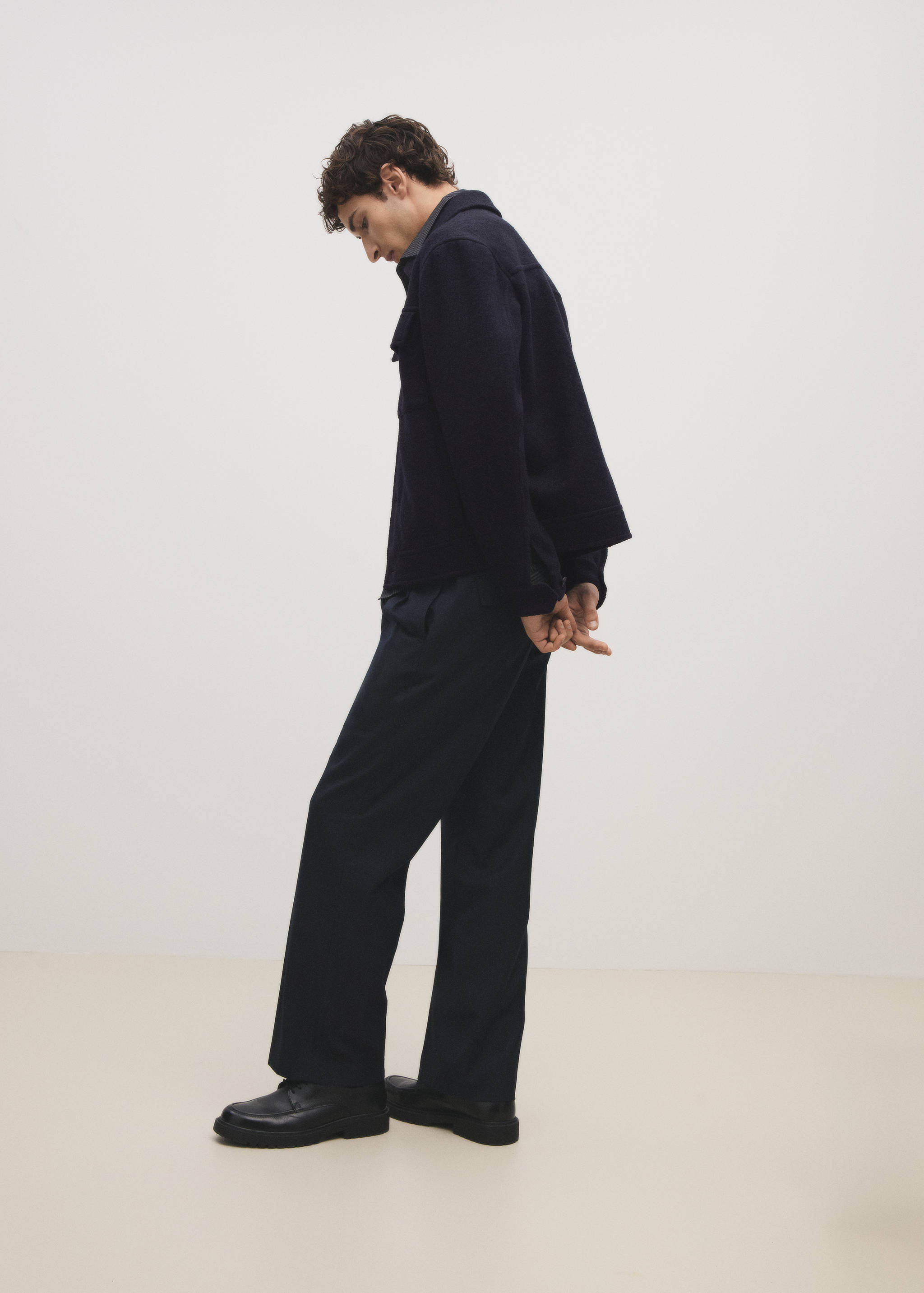 Regular-fit pleated trousers - Details of the article 5