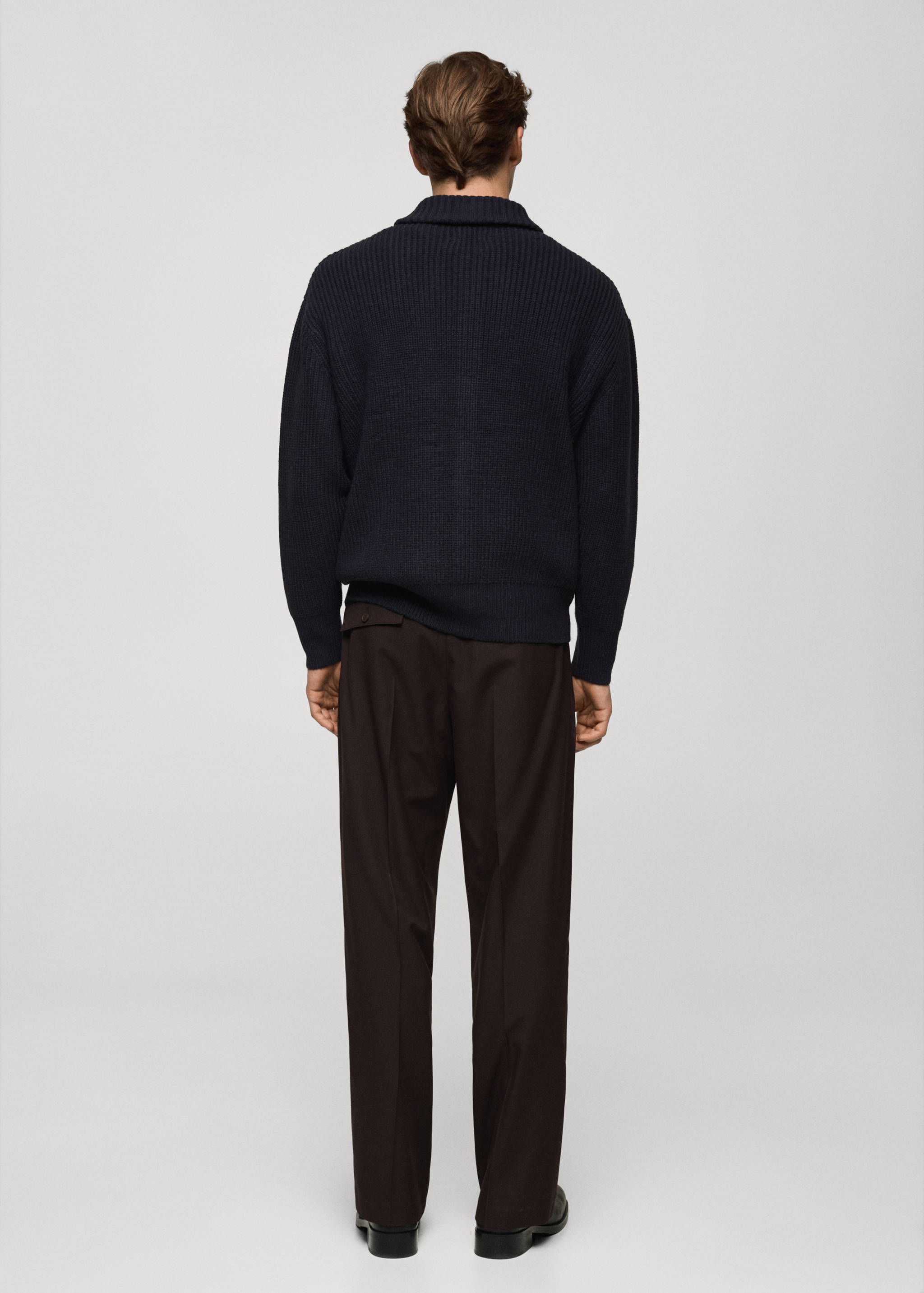 Cárdigan canalé relaxed fit - Reverso del artículo