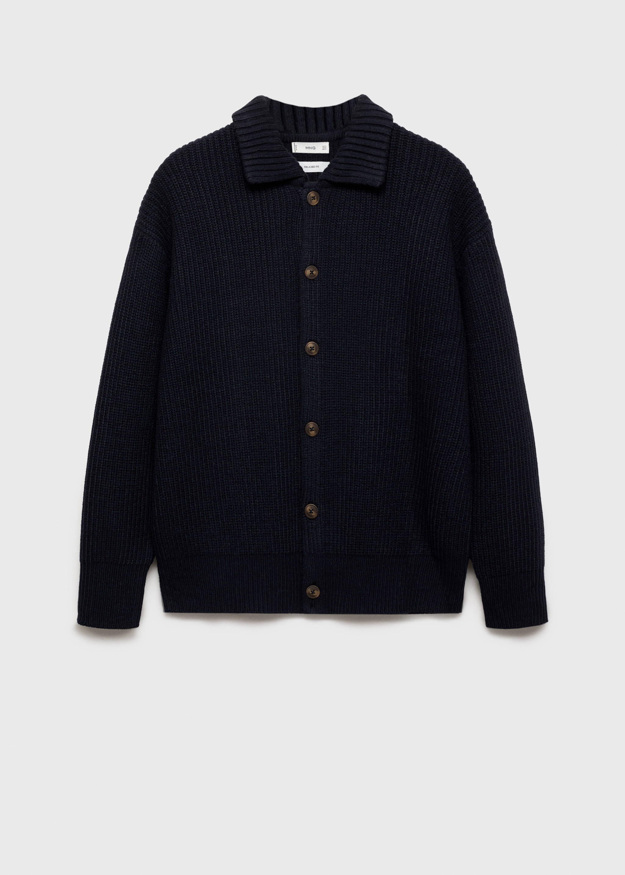 Cárdigan canalé relaxed fit - Artículo sin modelo