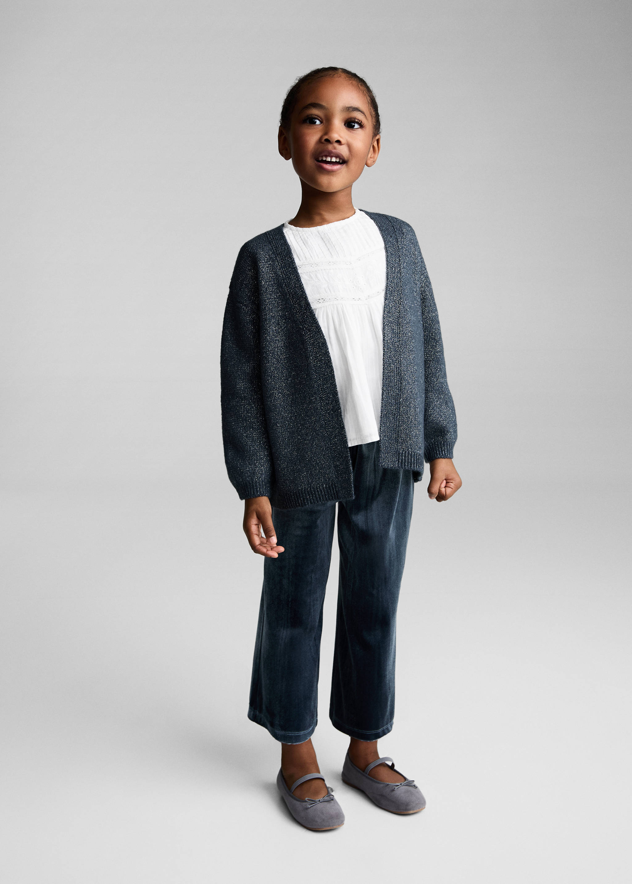 Lurex knitted cardigan - General plane