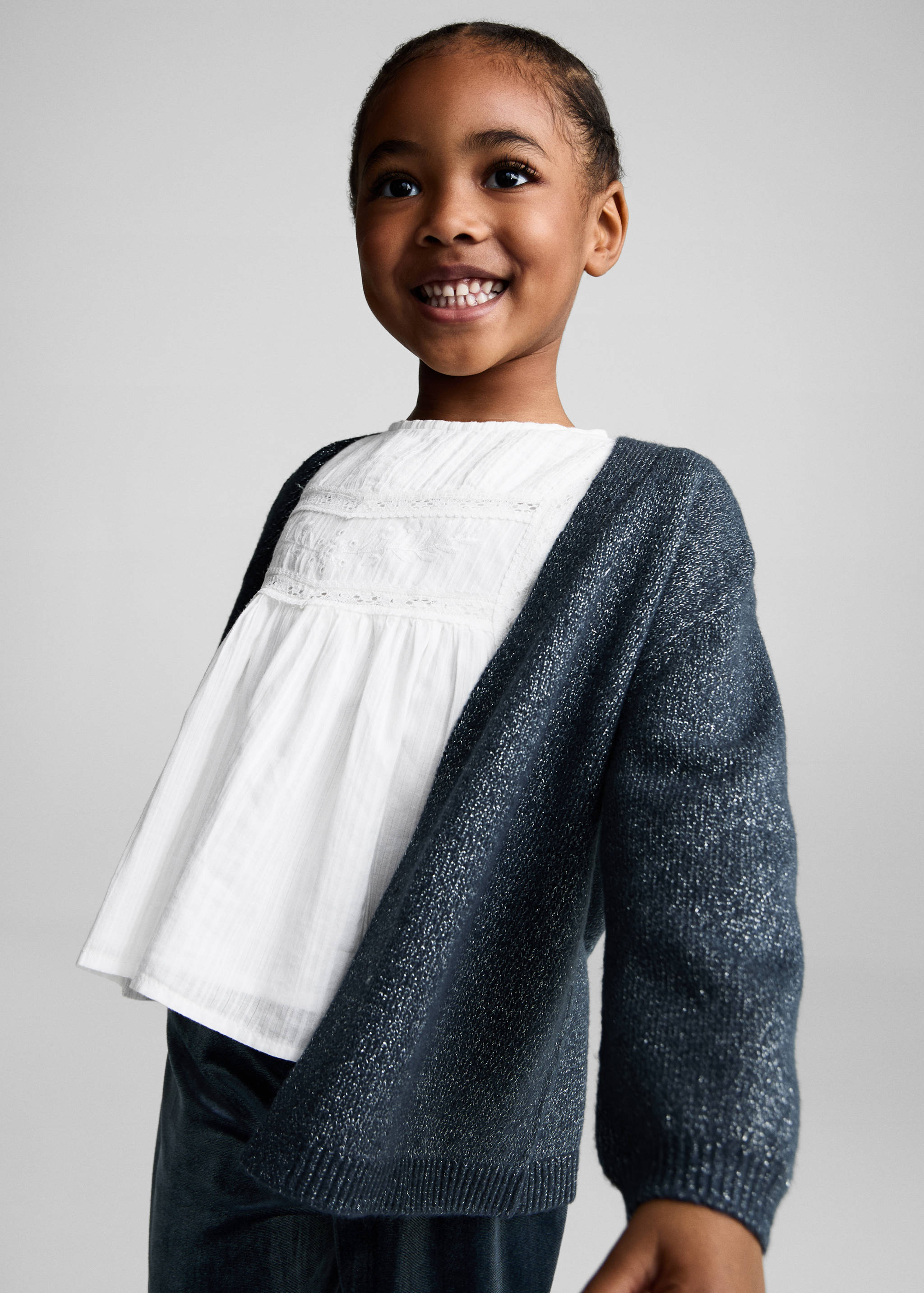 Lurex knitted cardigan - Medium plane