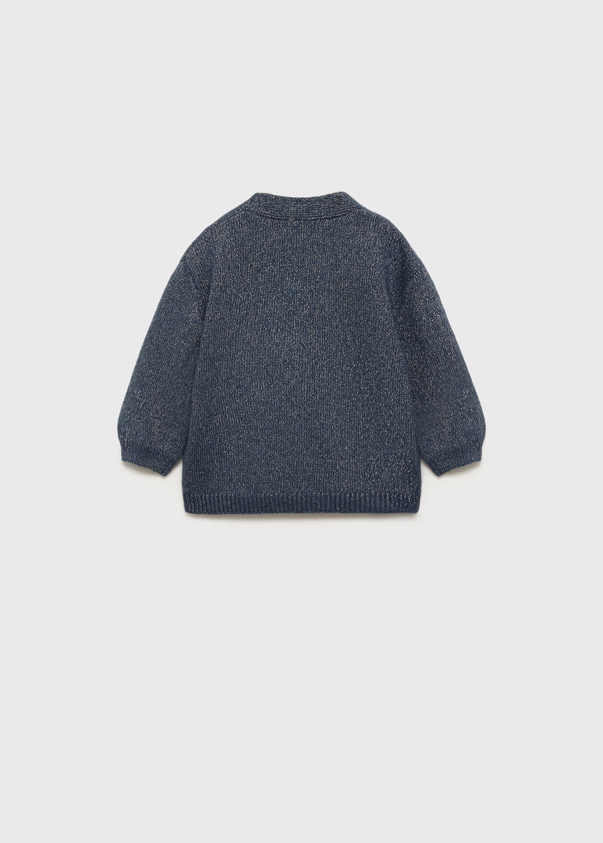 Lurex knitted cardigan - Reverse of the article