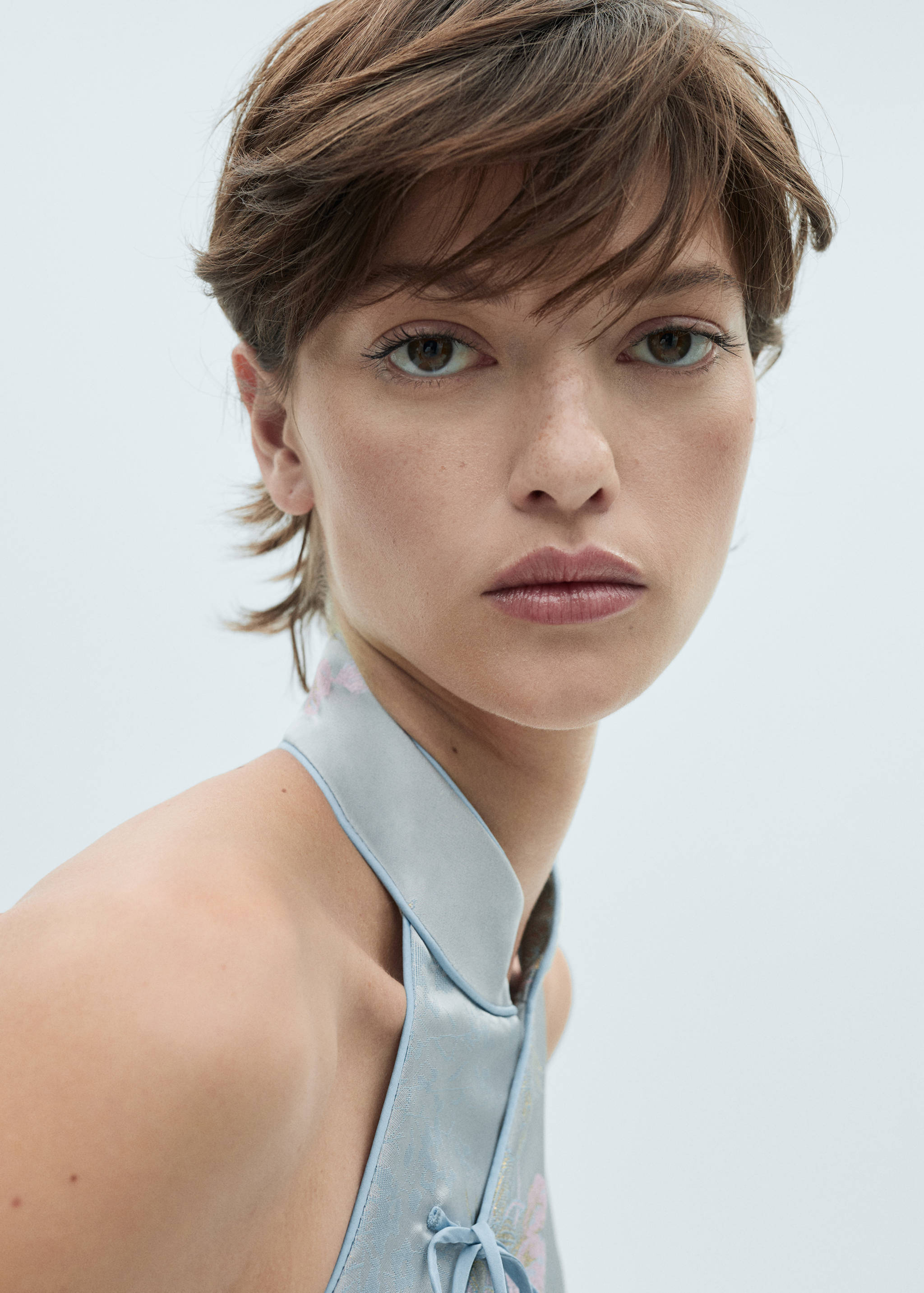 Satin top with bows - Details of the article 1