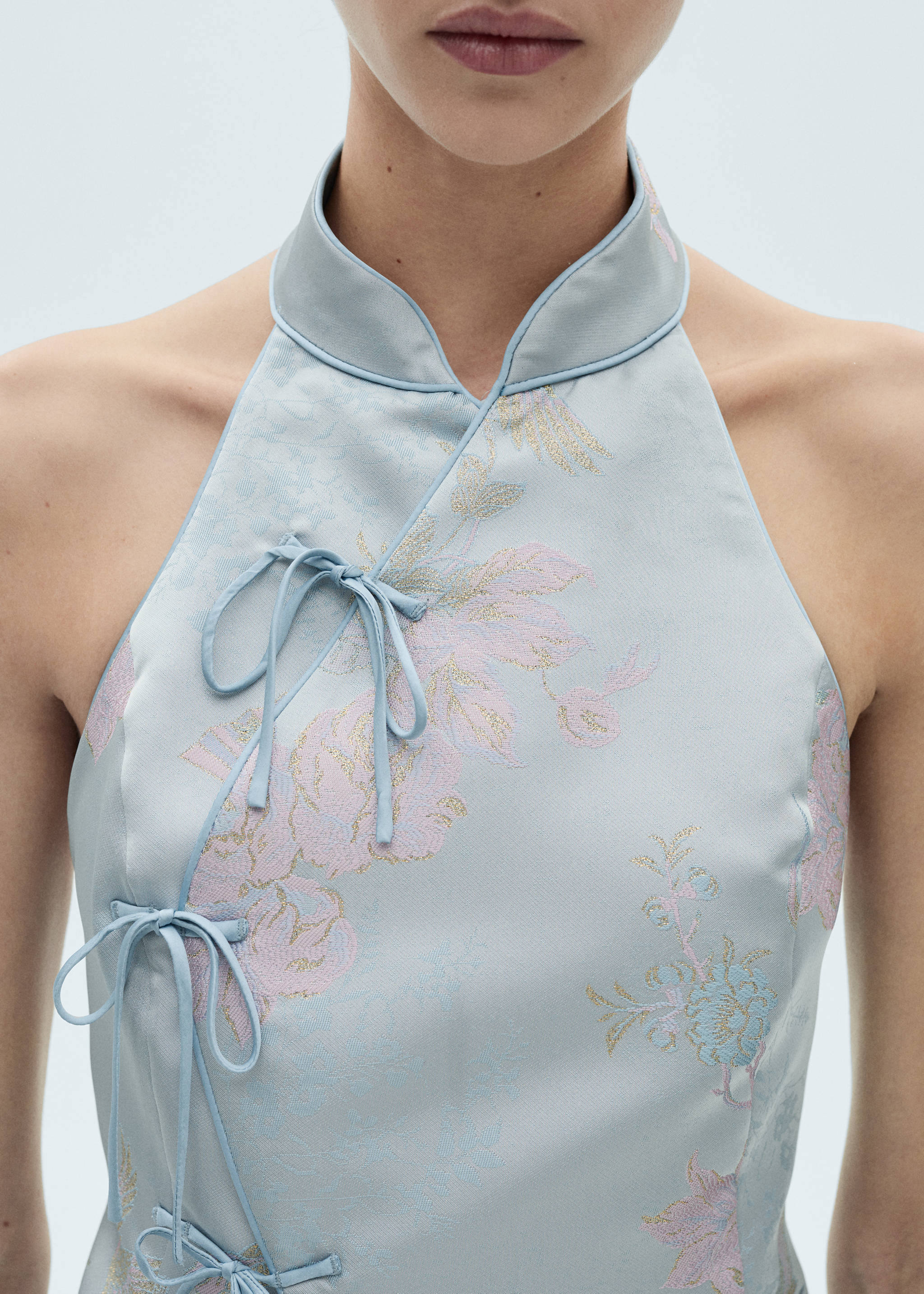 Satin top with bows - Details of the article 6