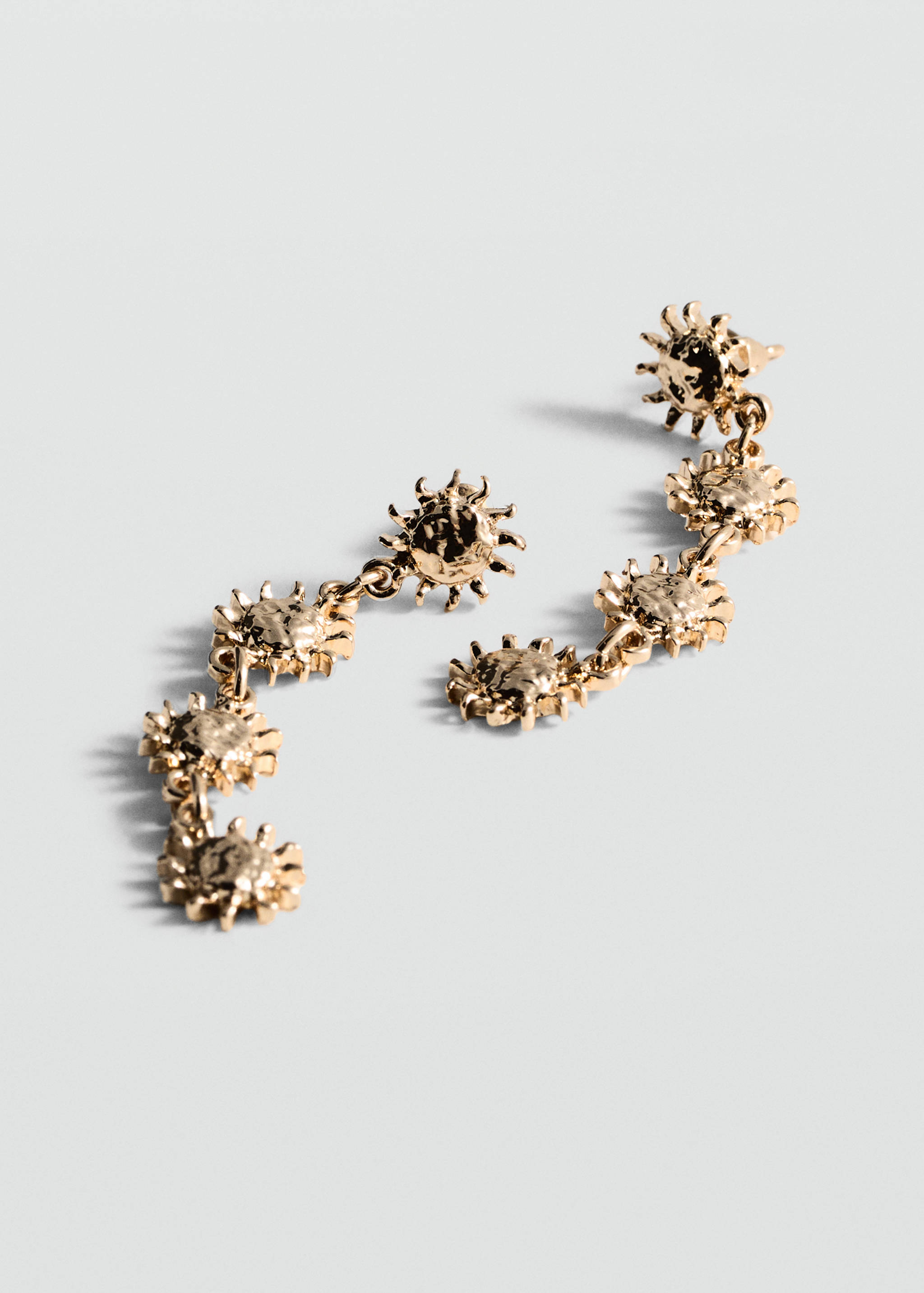 Long sun earrings - Medium plane