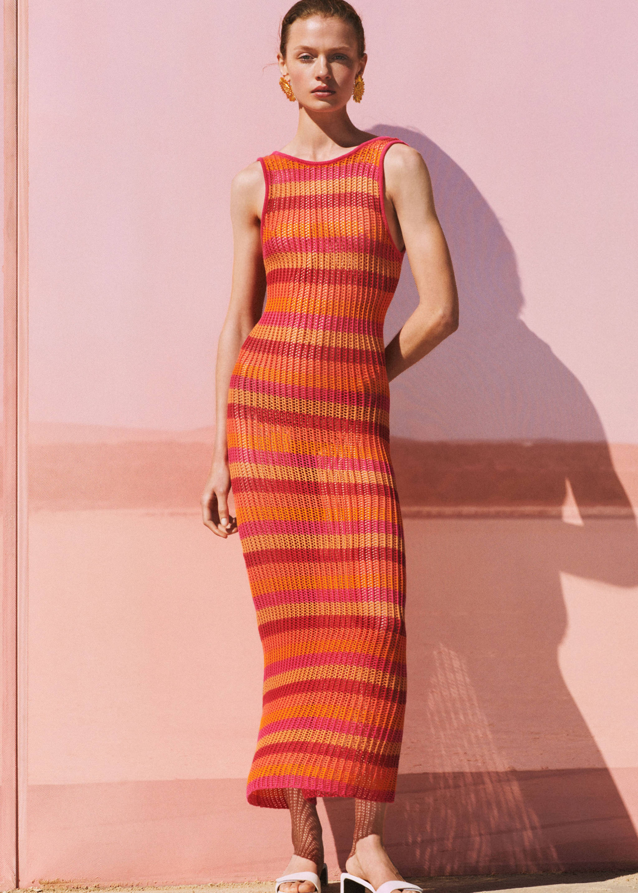 Платье кроше в полоску - Деталь изделия 7