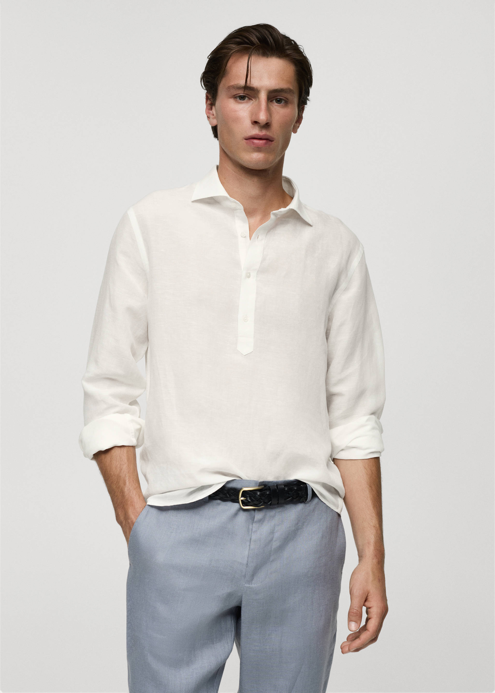 Relaxed-fit Tencel™ linen shirt - Medium plane