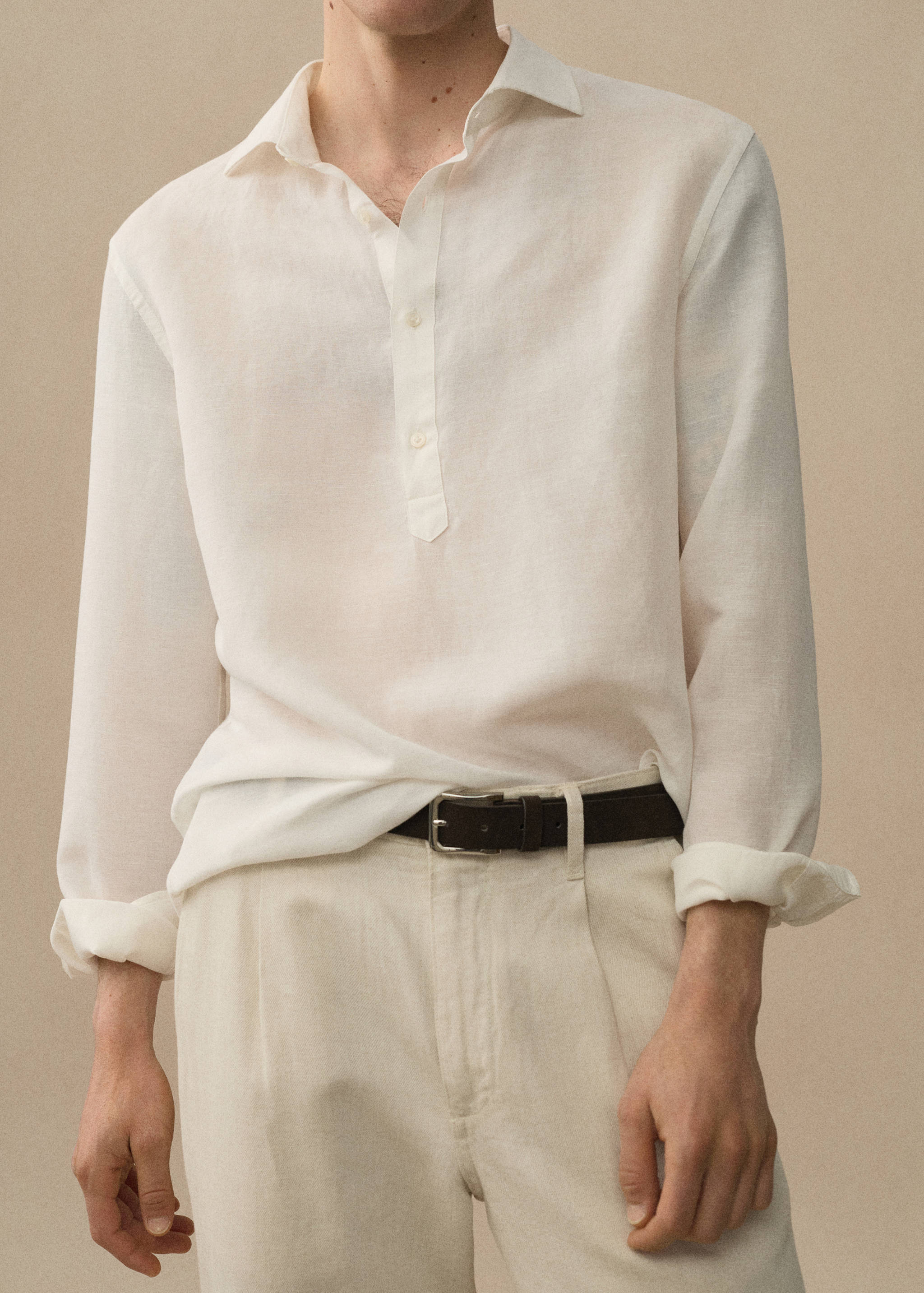 Relaxed-fit Tencel™ linen shirt - Details of the article 3