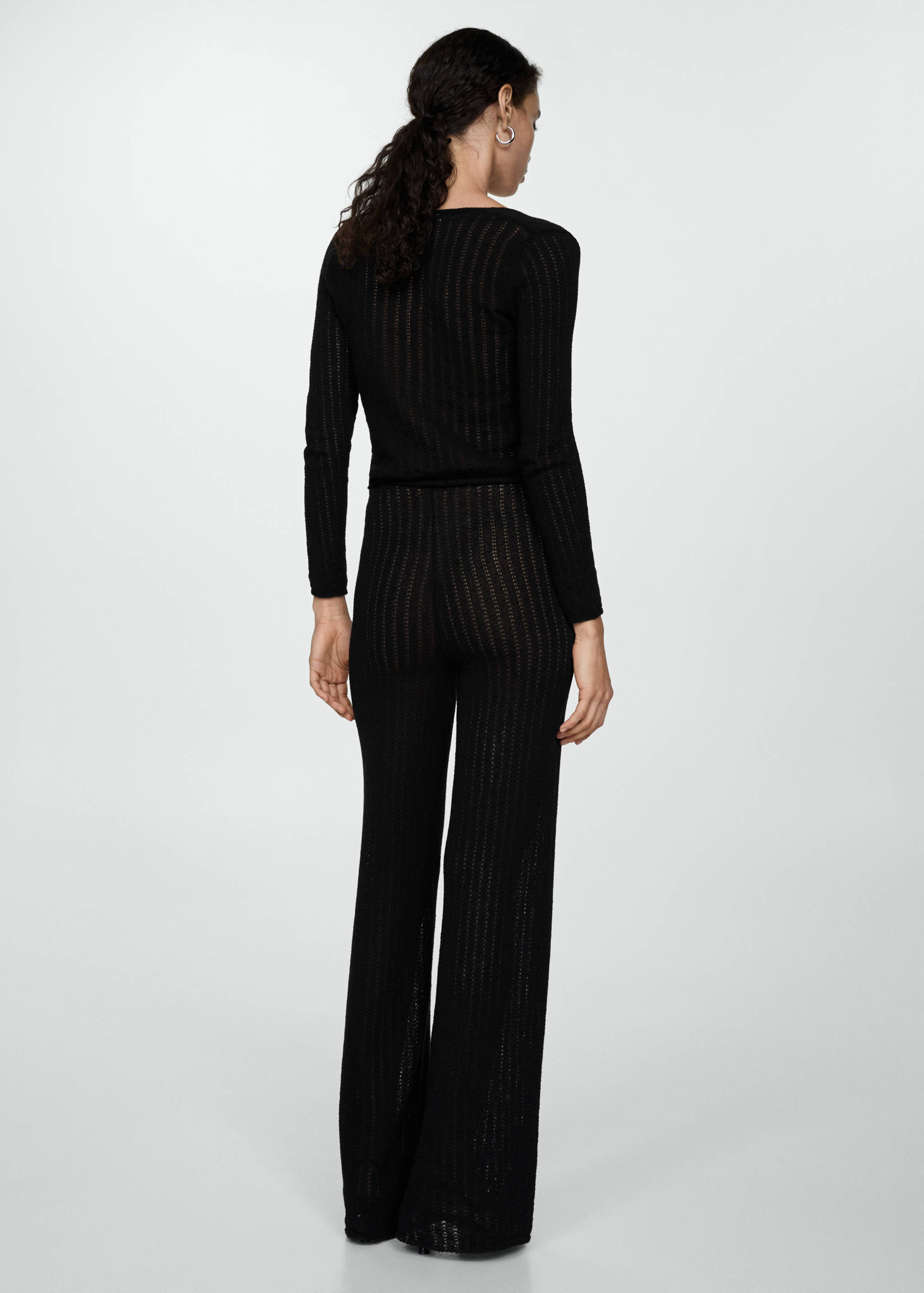 Straight knitted pants - Reverse of the article