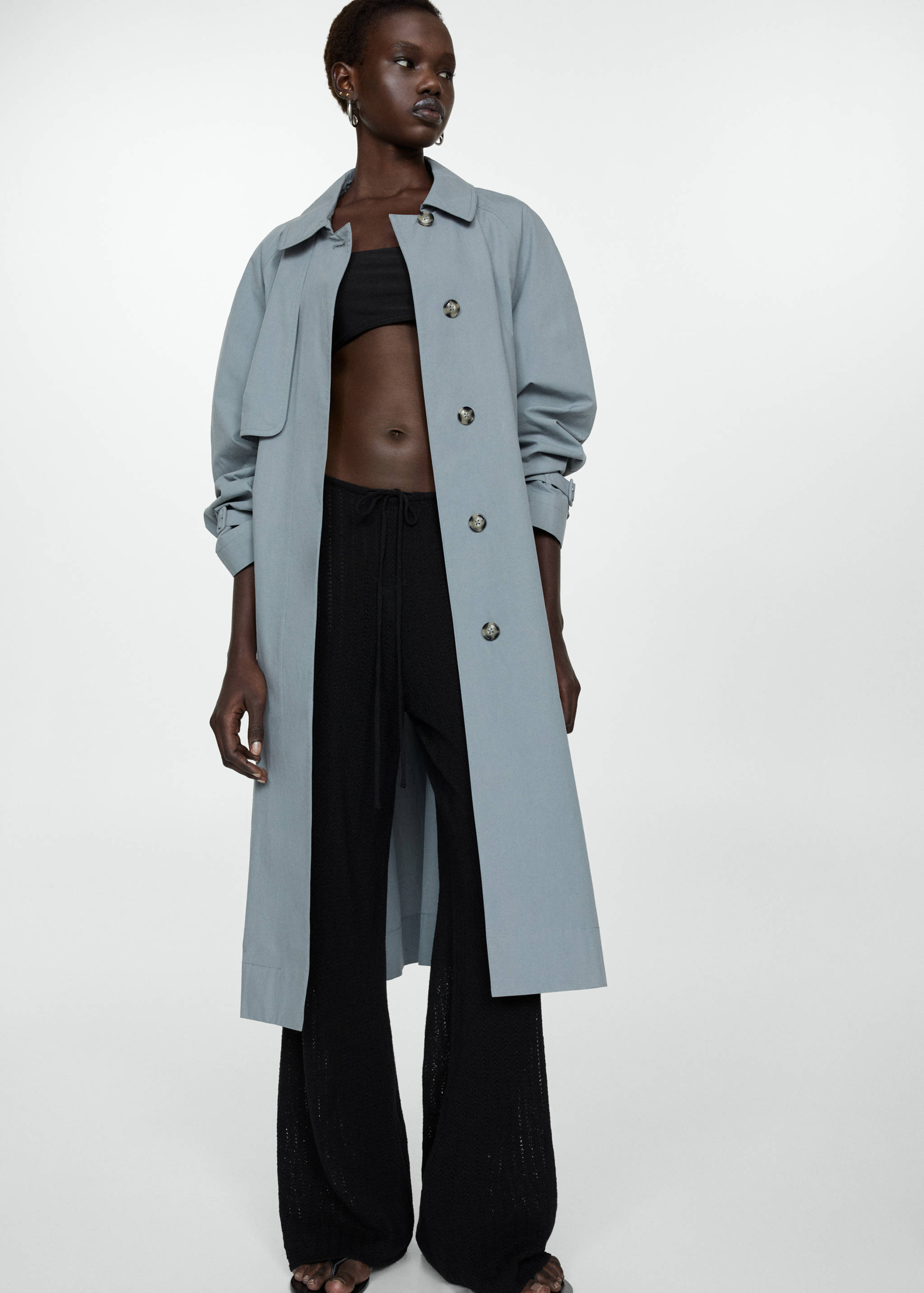 Straight knitted pants - Details of the article 2