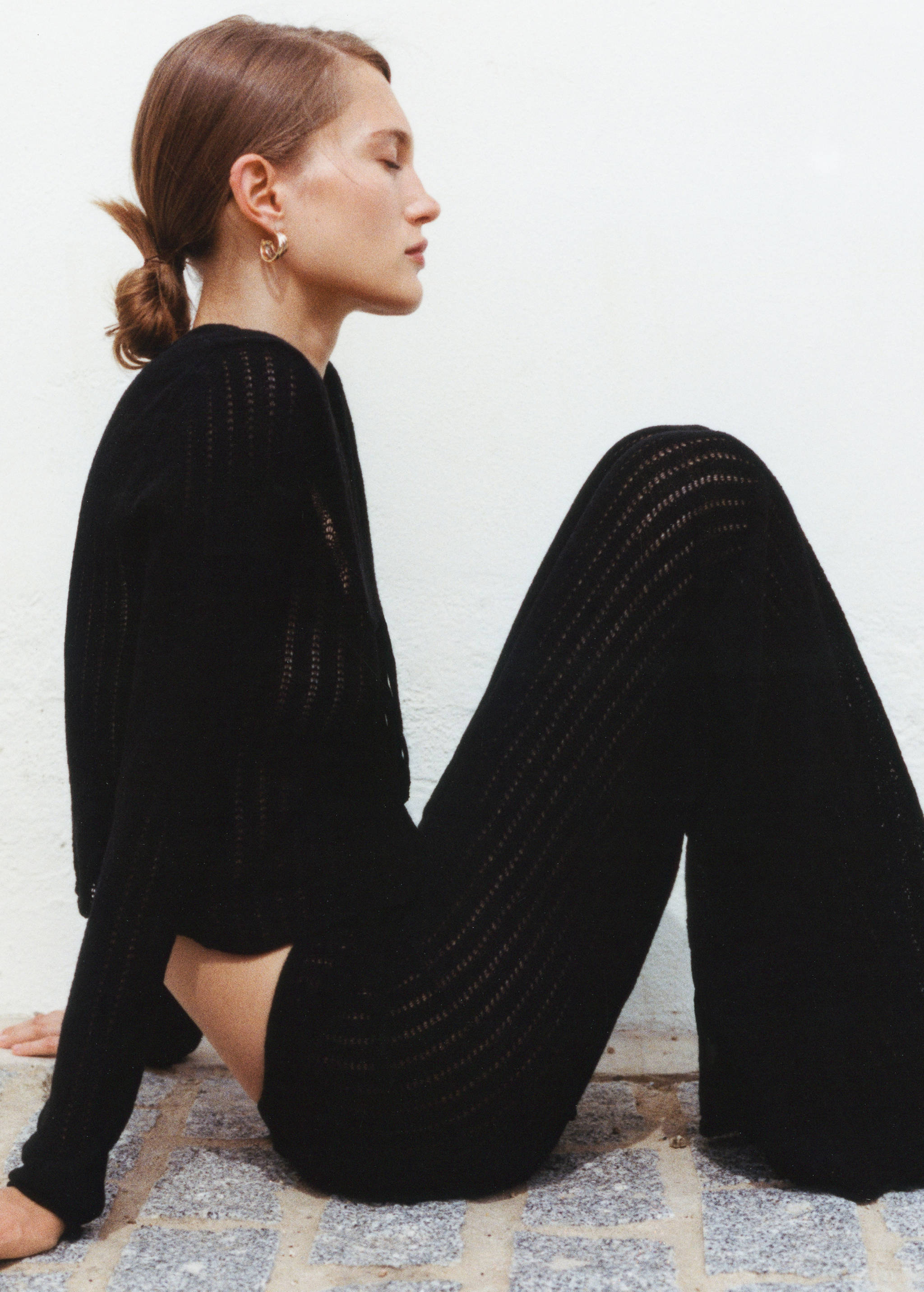 Straight knitted pants - Details of the article 7