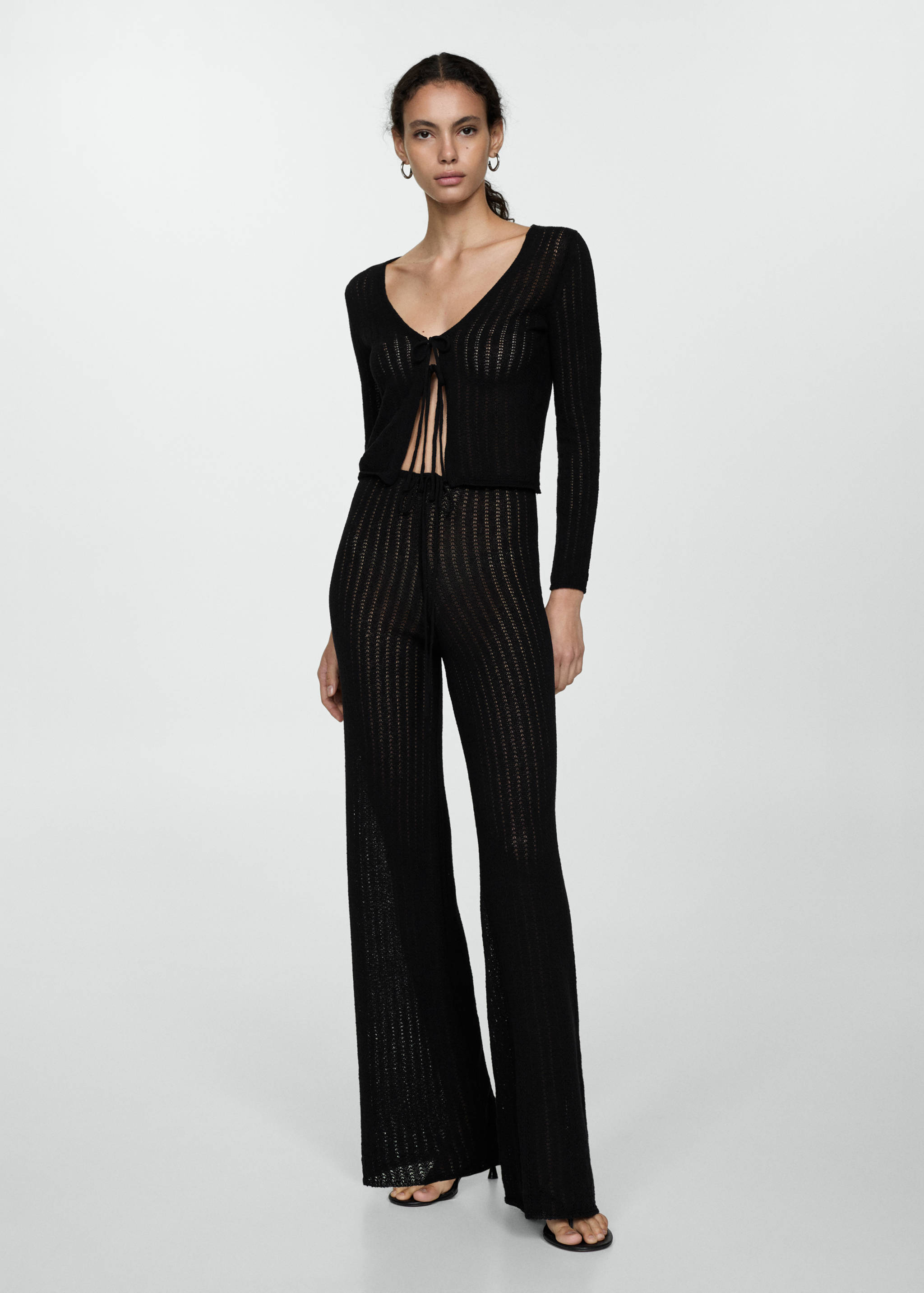 Cardigan maille nœuds - Plan général