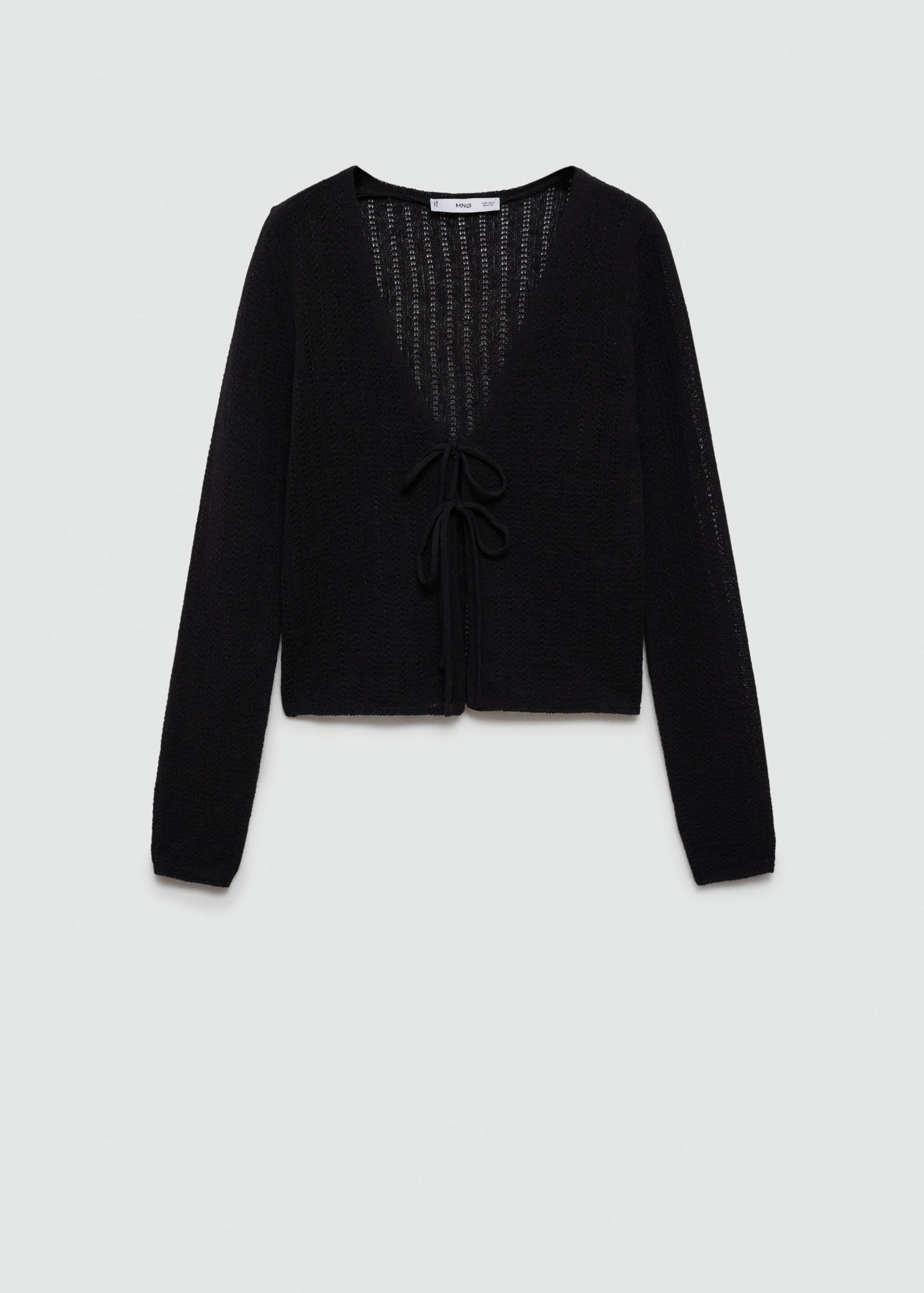 Knitted cardigan with ties - Article without model