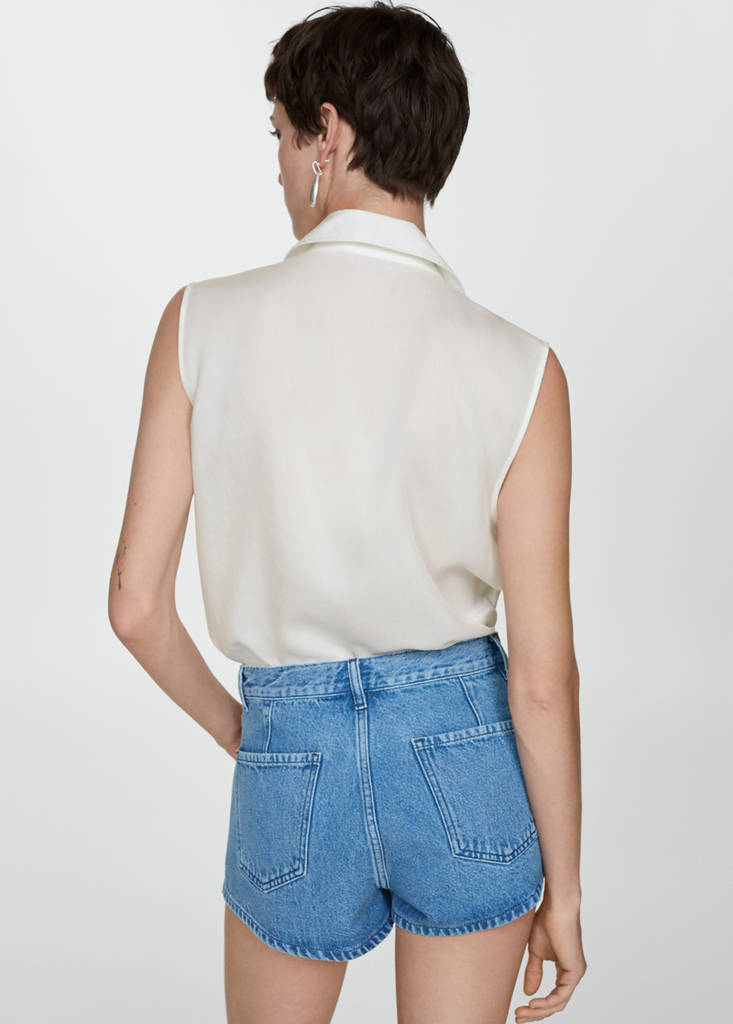 Lyocell sleeveless shirt — Off White