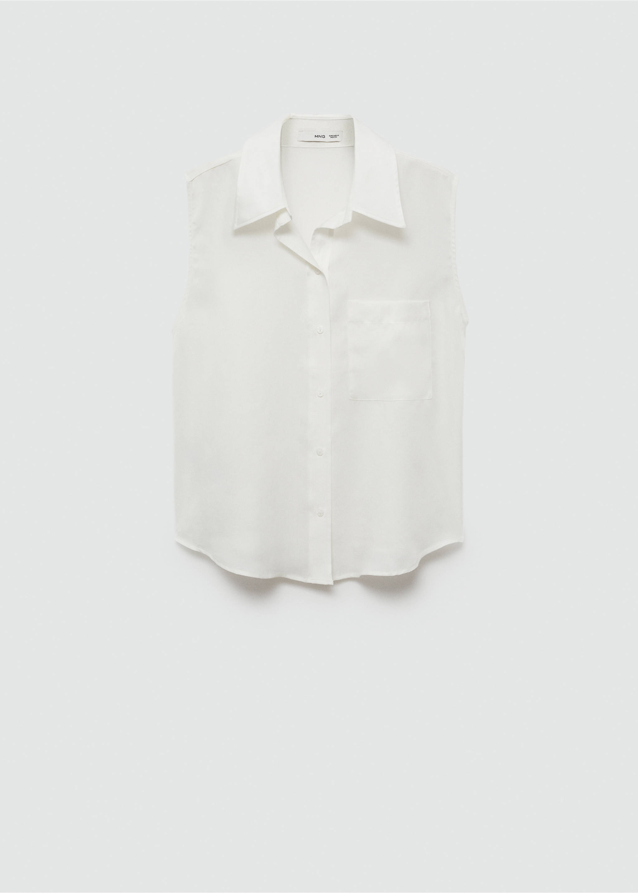 Chemise Lyocell sans manches - Article sans modèle, Blanc cassé. Ref: 77080345-00.