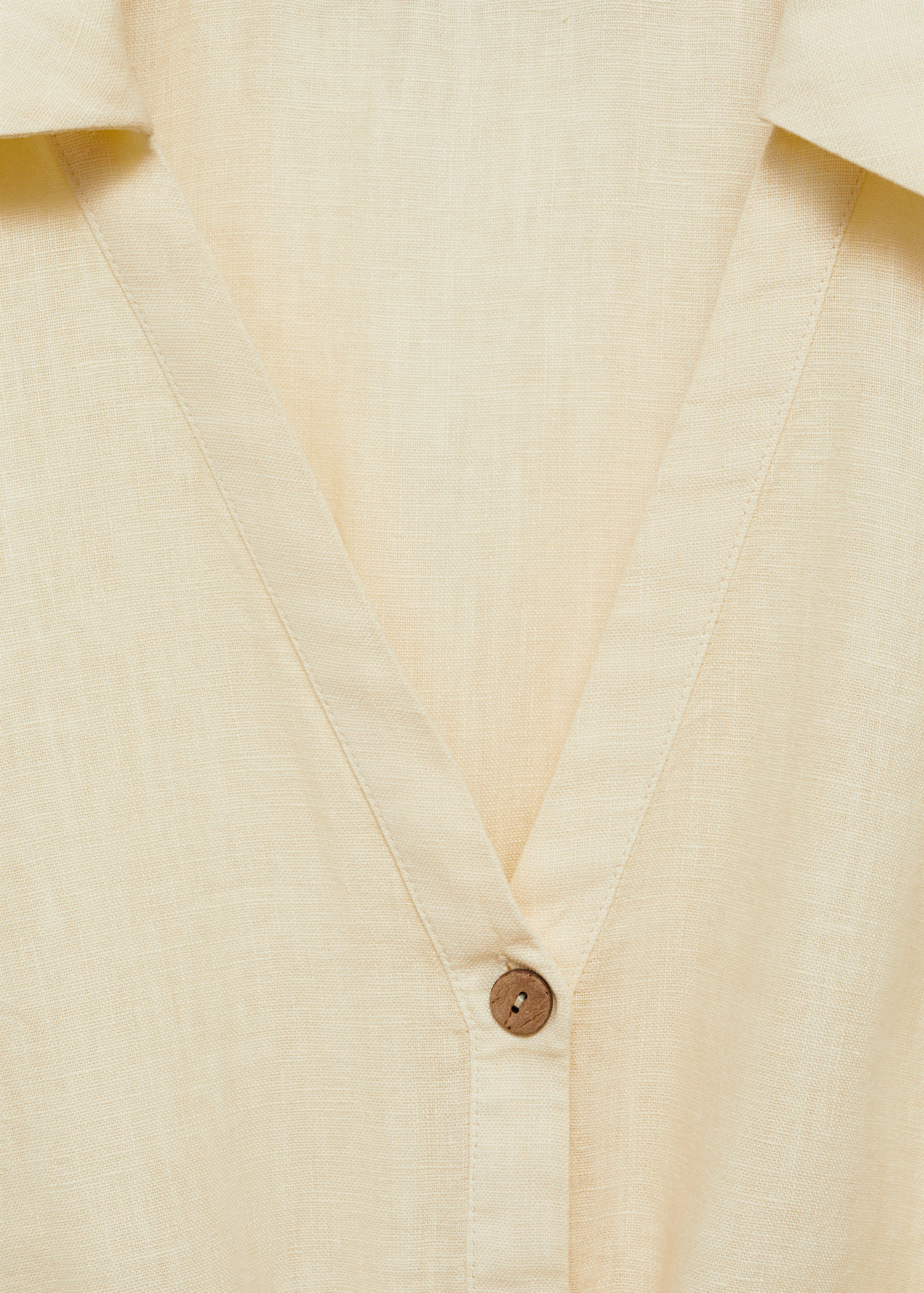 Short linen jumpsuit with bow - Details of the article 0