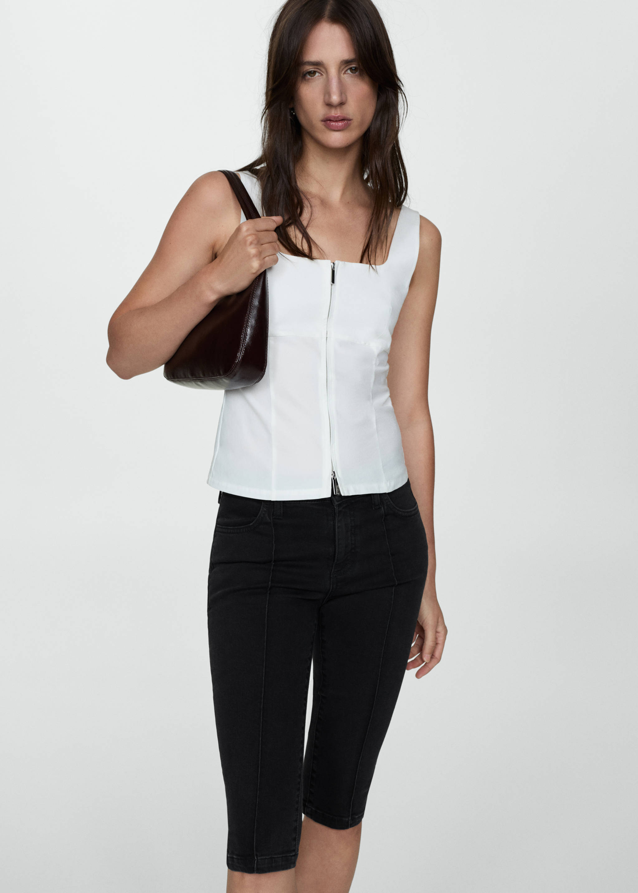 Jean slim capri coutures décoratives - Détail de l'article 1