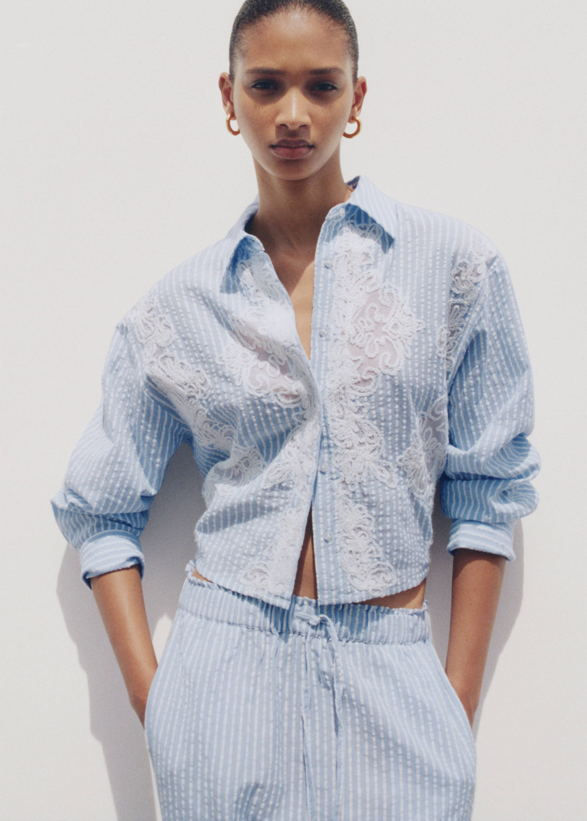 Embroidery striped shirt - Details of the article 6