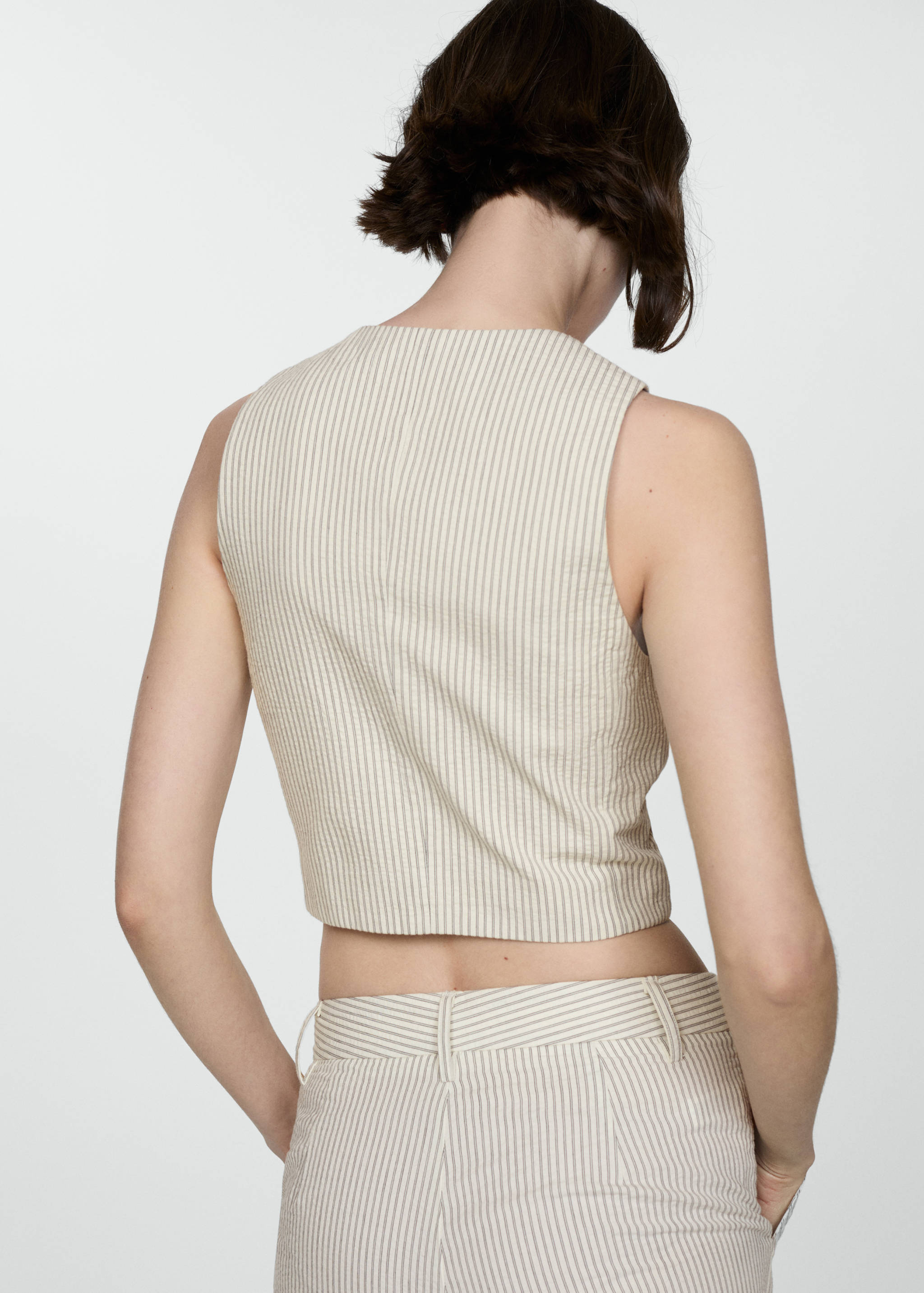 Striped gilet - Reverse of the article