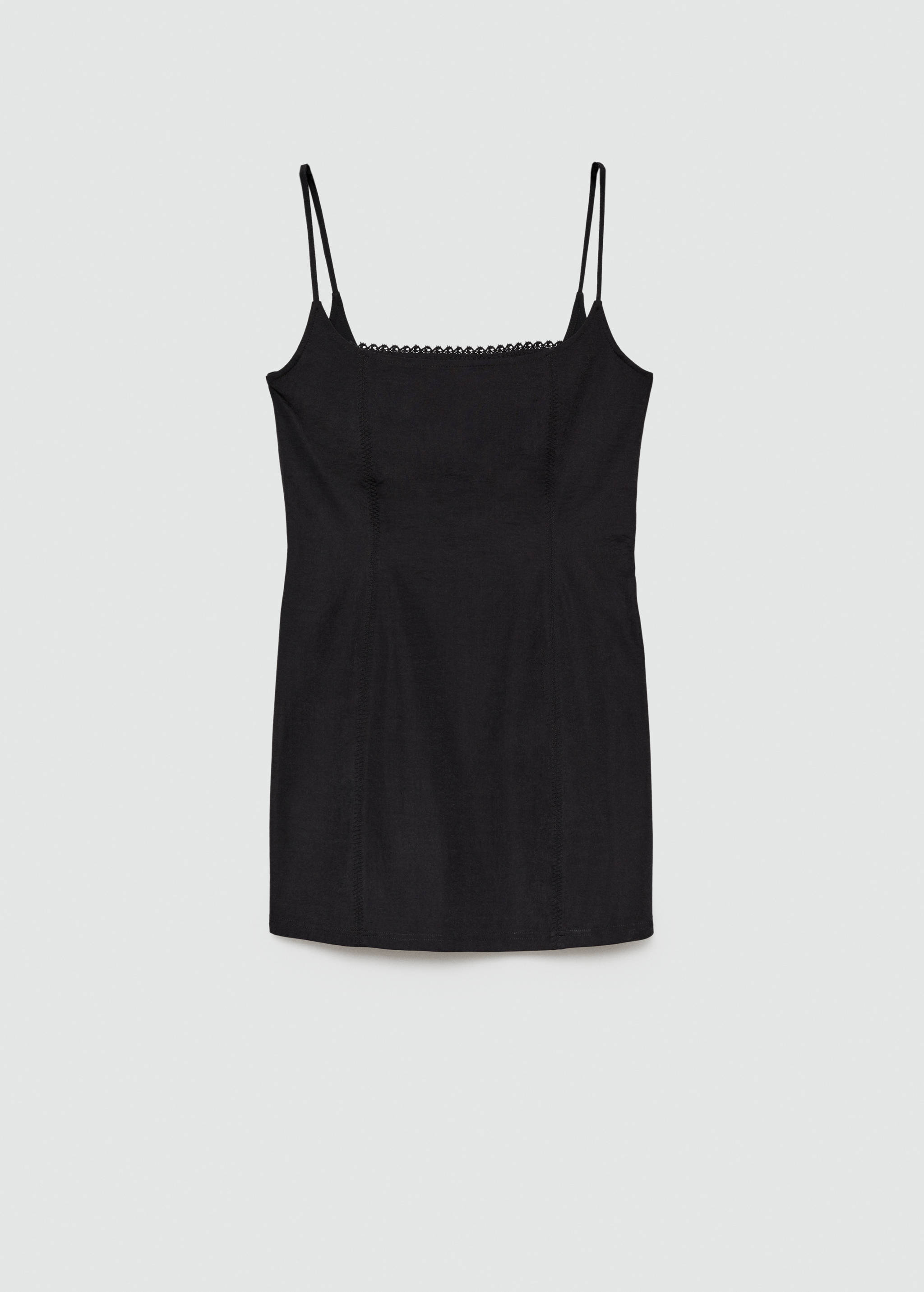 Dress with straps and lace detail - Article without model